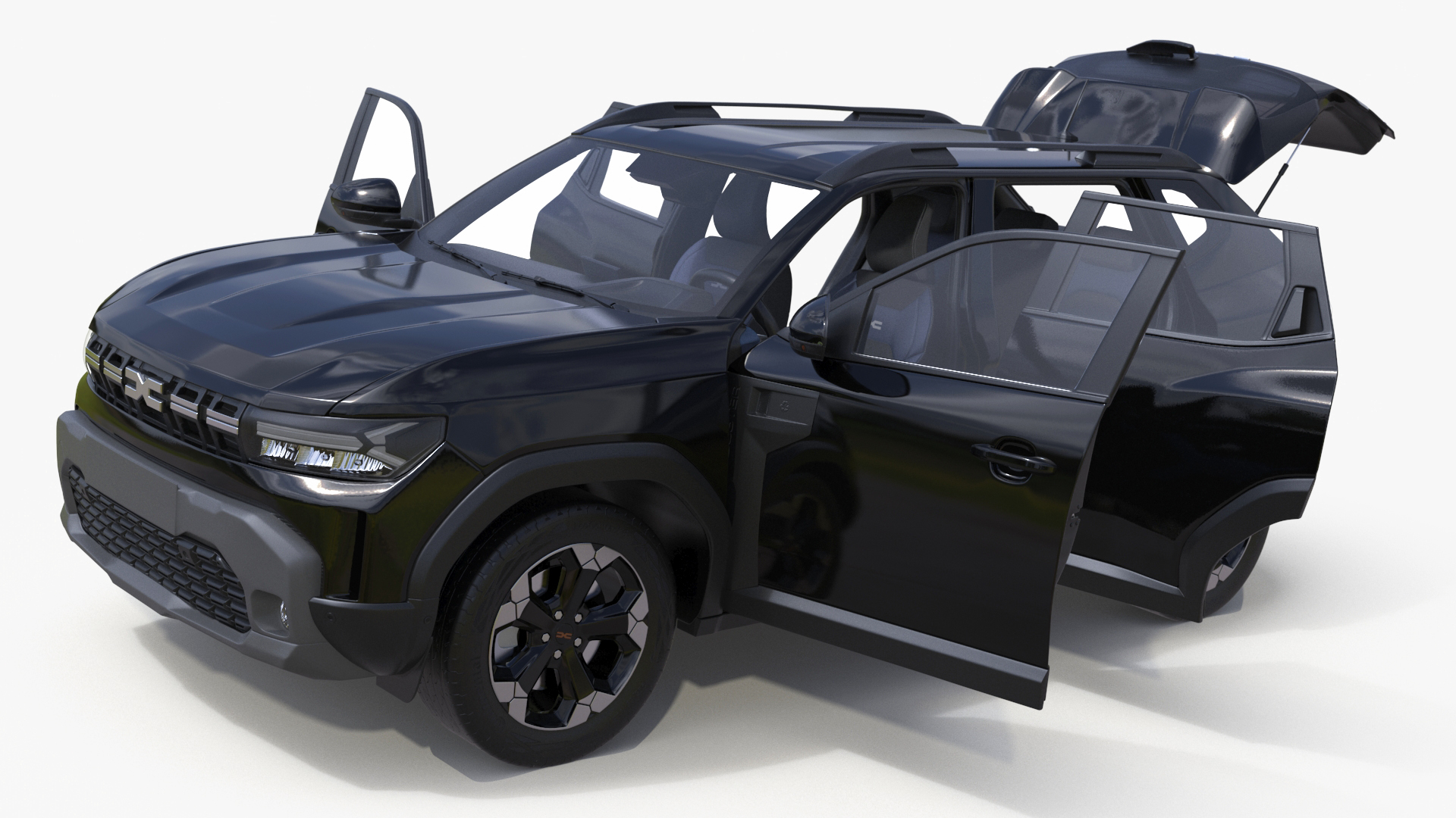3D Dacia Duster 2024 Crossover Black model