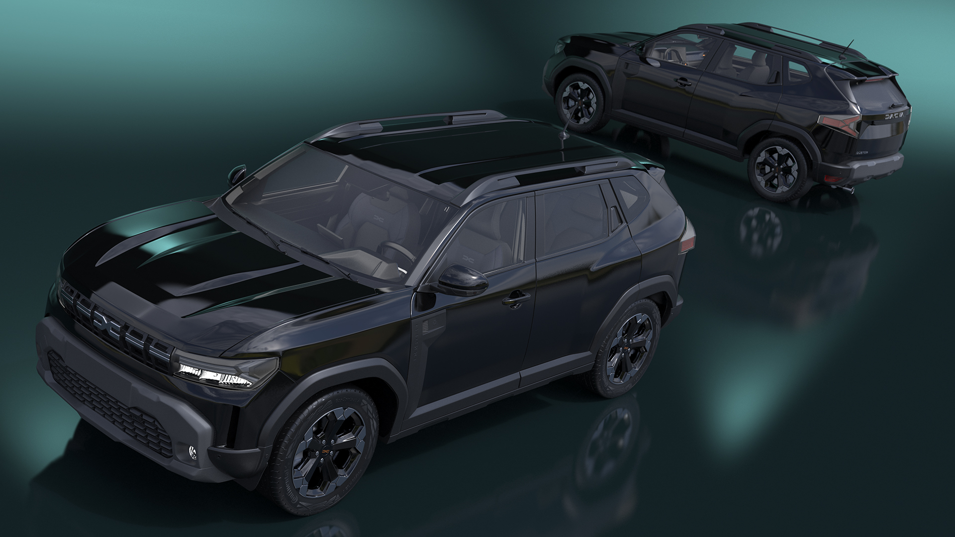 3D Dacia Duster 2024 Crossover Black model