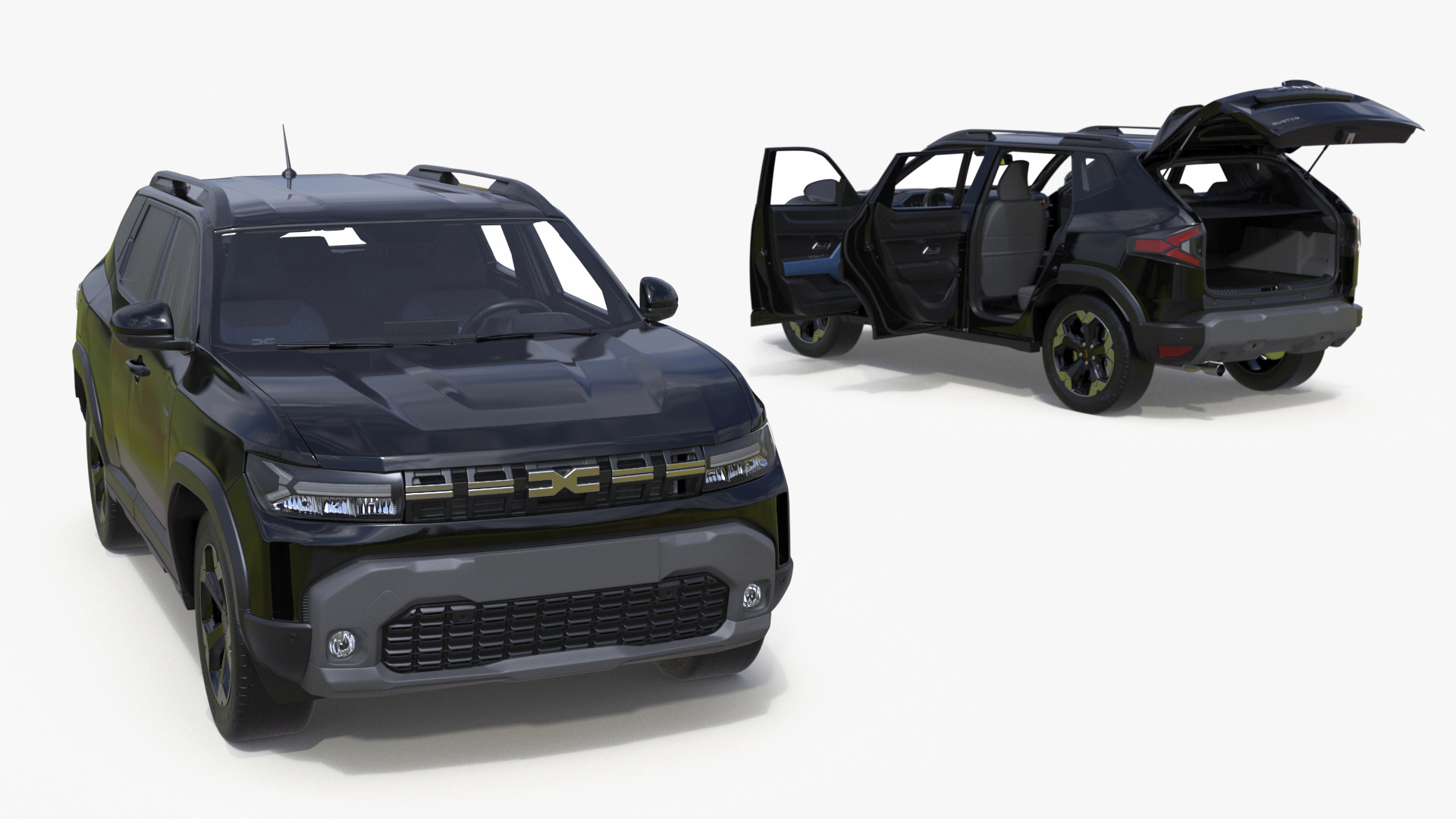 3D Dacia Duster 2024 Crossover Black model
