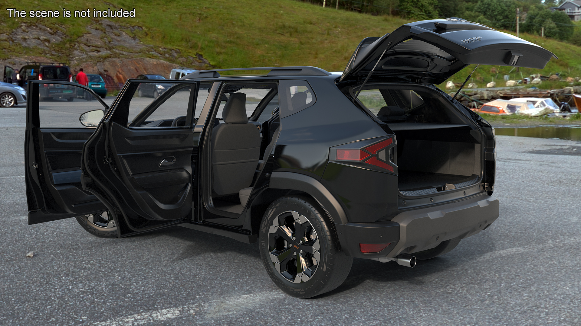 3D Dacia Duster 2024 Crossover Black model