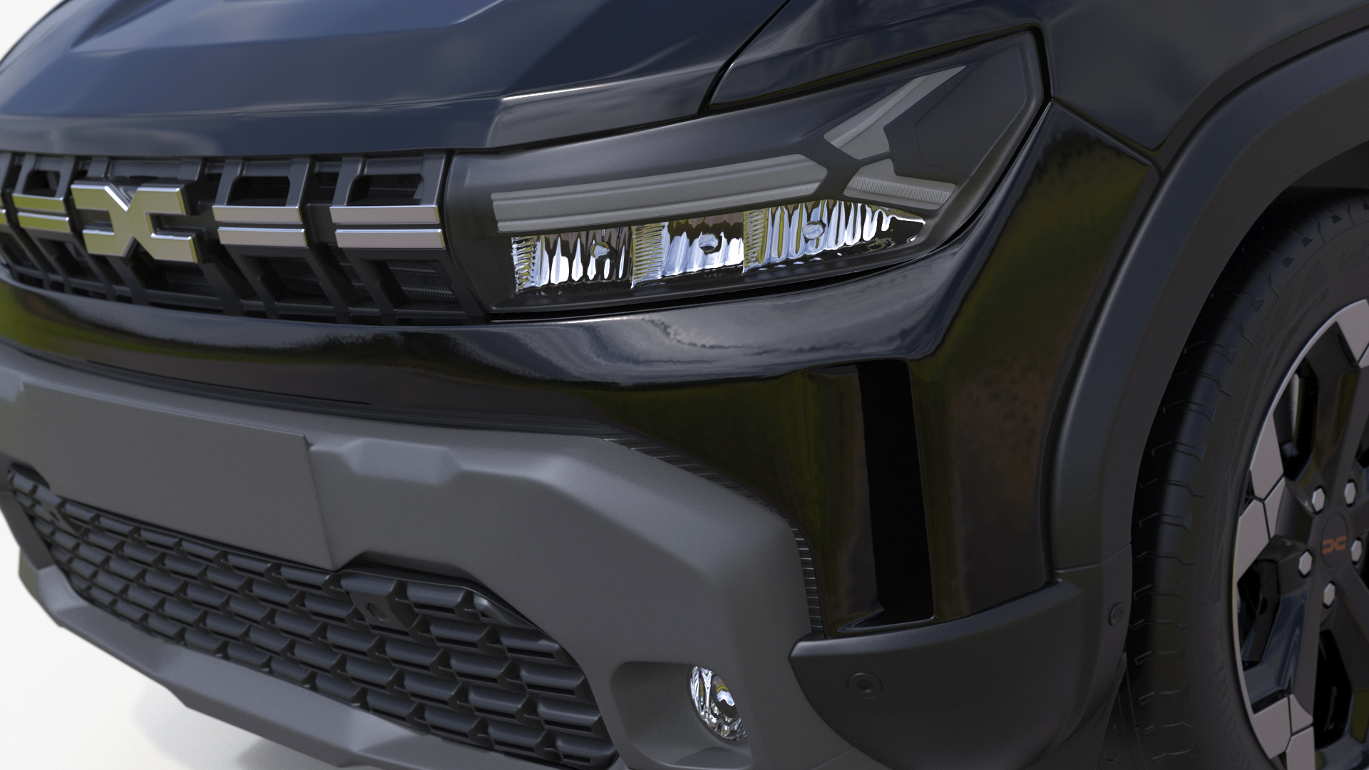 3D Dacia Duster 2024 Crossover Black model