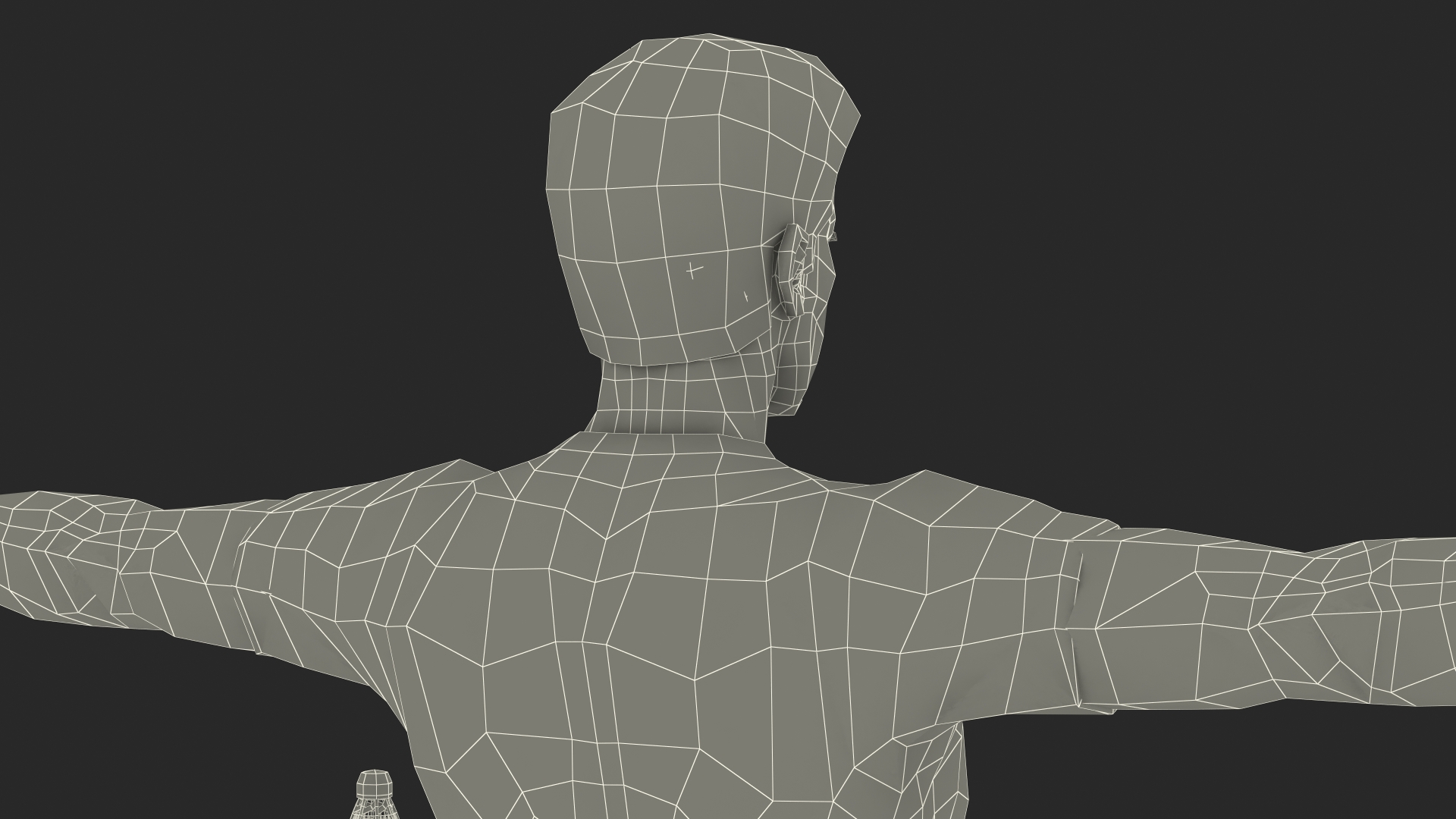 3D Asian Man with Badminton Racket T Pose model