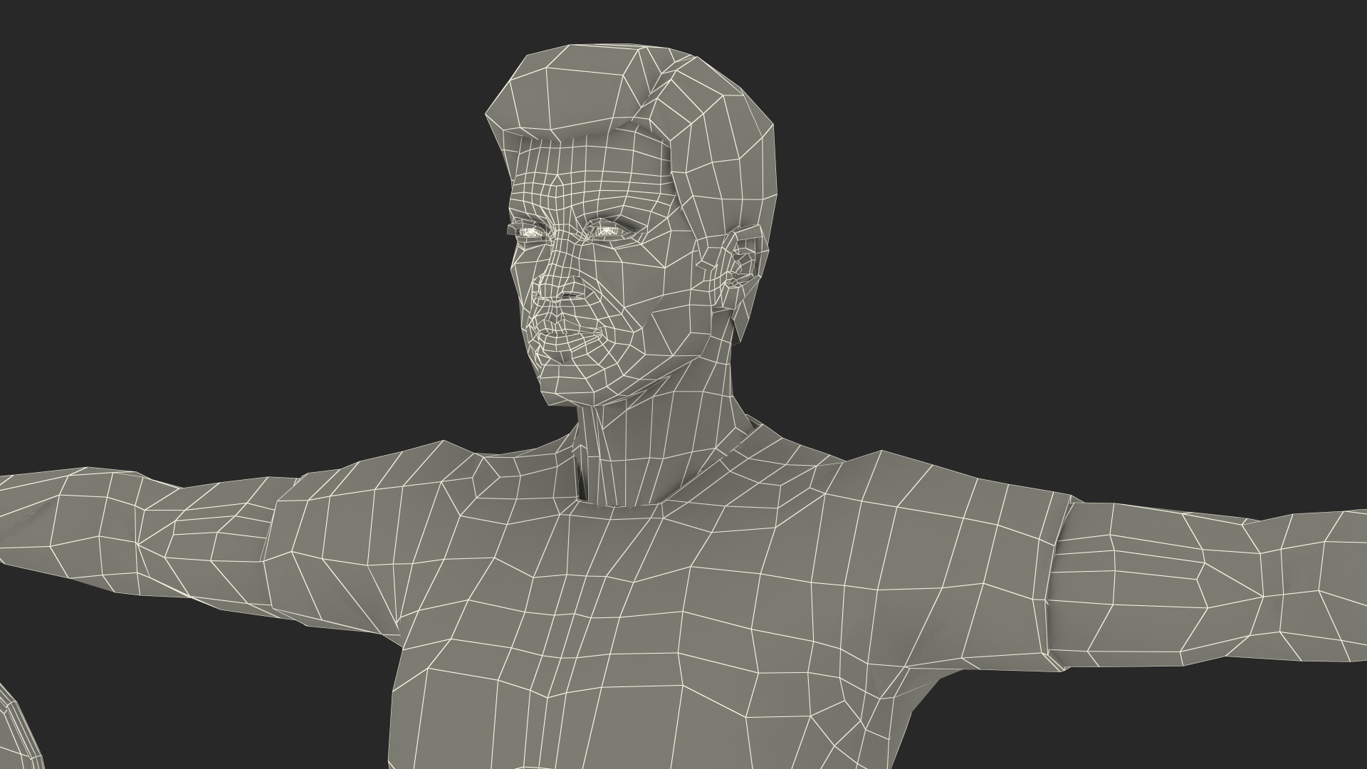 3D Asian Man with Badminton Racket T Pose model