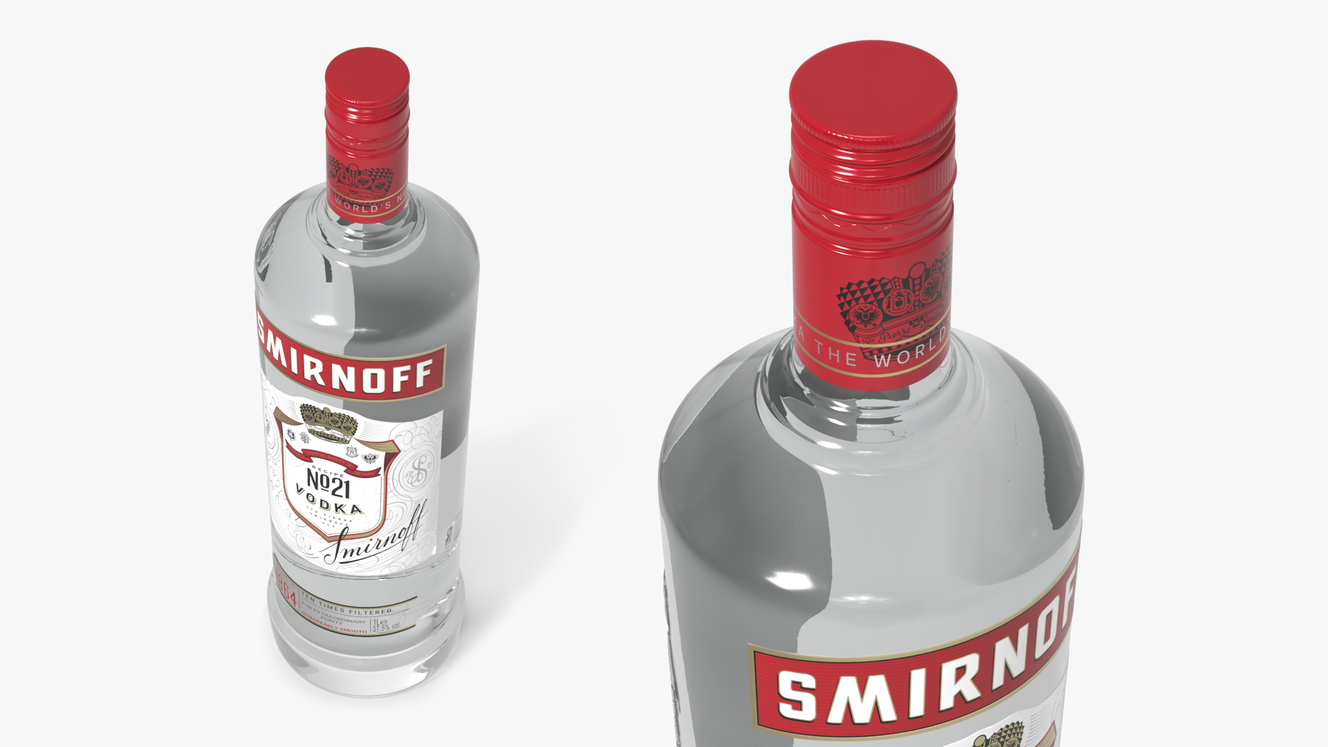 Smirnoff No21 Vodka Bottle 1L - view 3