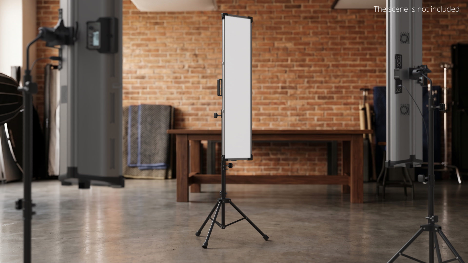 Vertical LED Light Panel on Stand Black - view 3