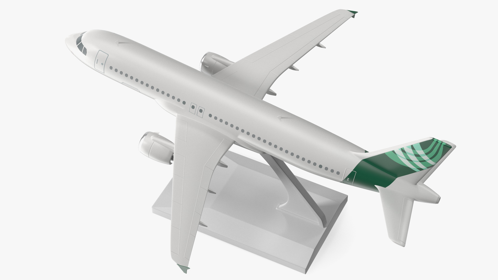 Low Wing Jet Airliner Scale Model with Stand 3D model