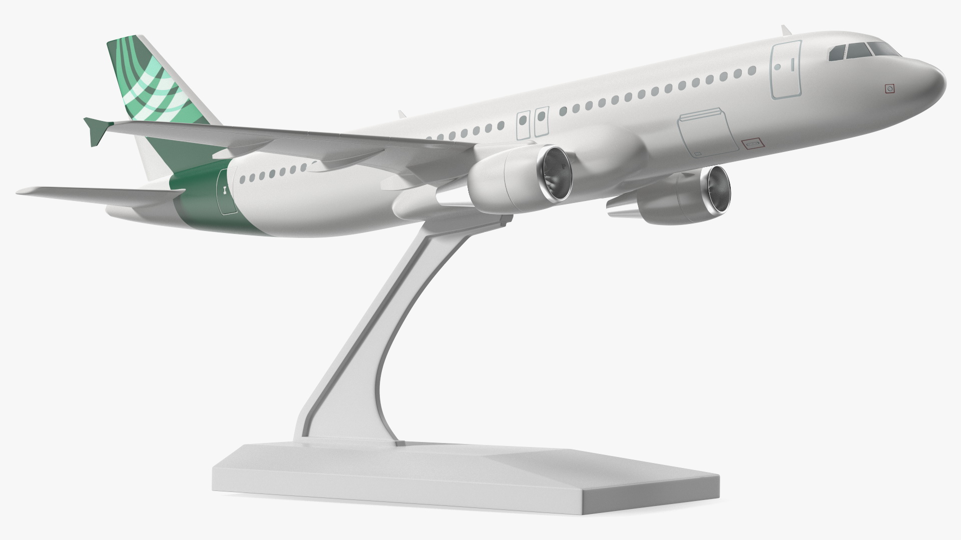 Low Wing Jet Airliner Scale Model with Stand 3D model