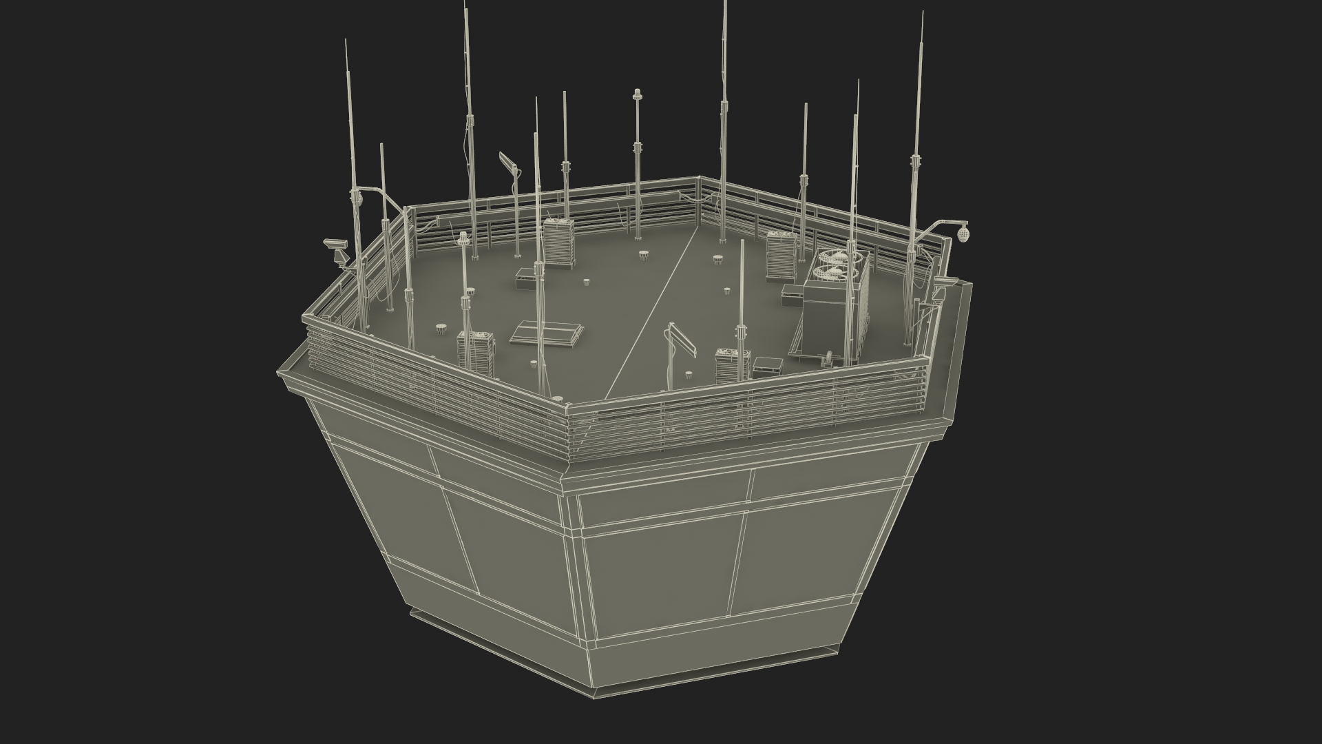 3D Control Tower Room model
