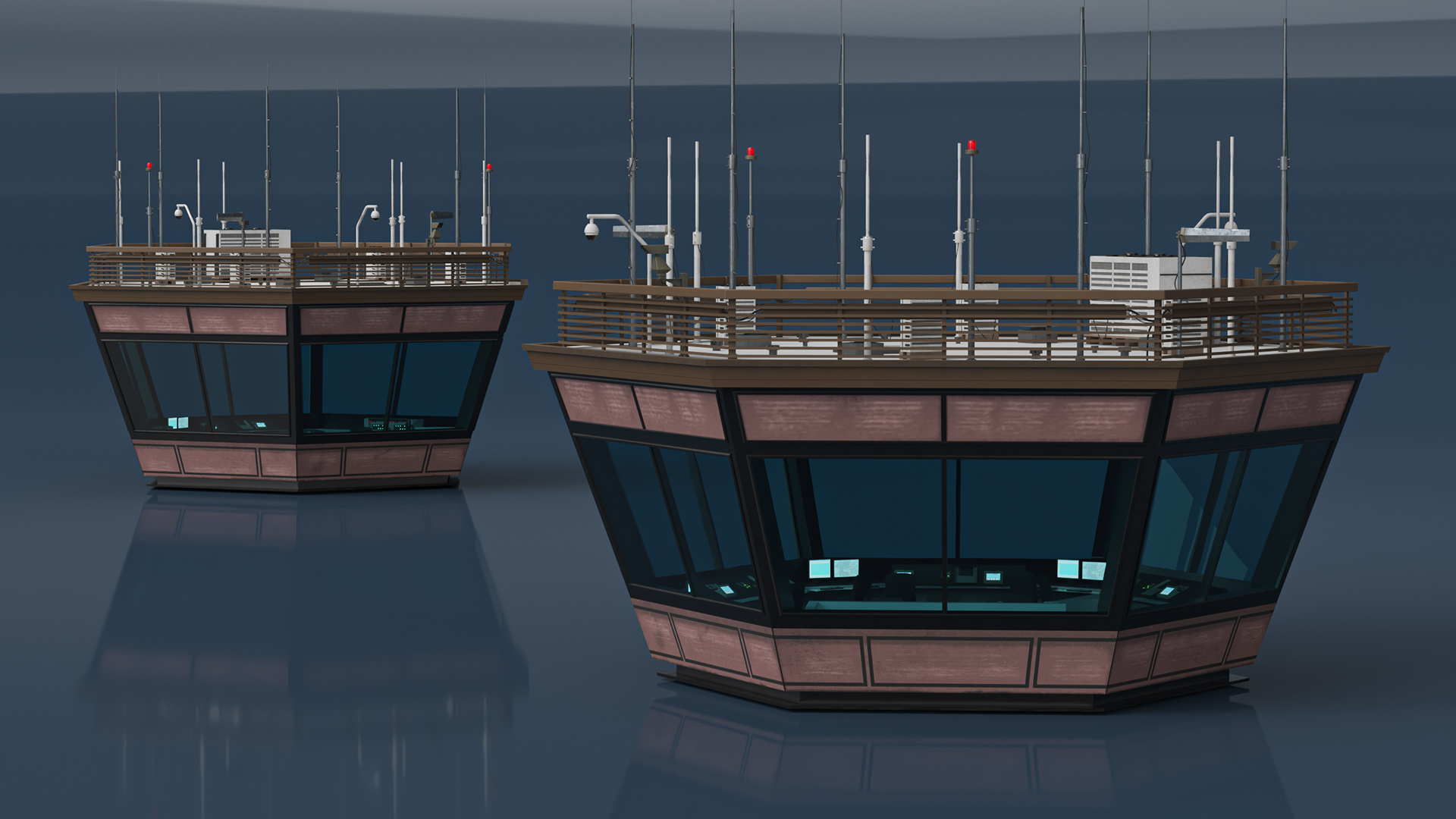 3D Control Tower Room model