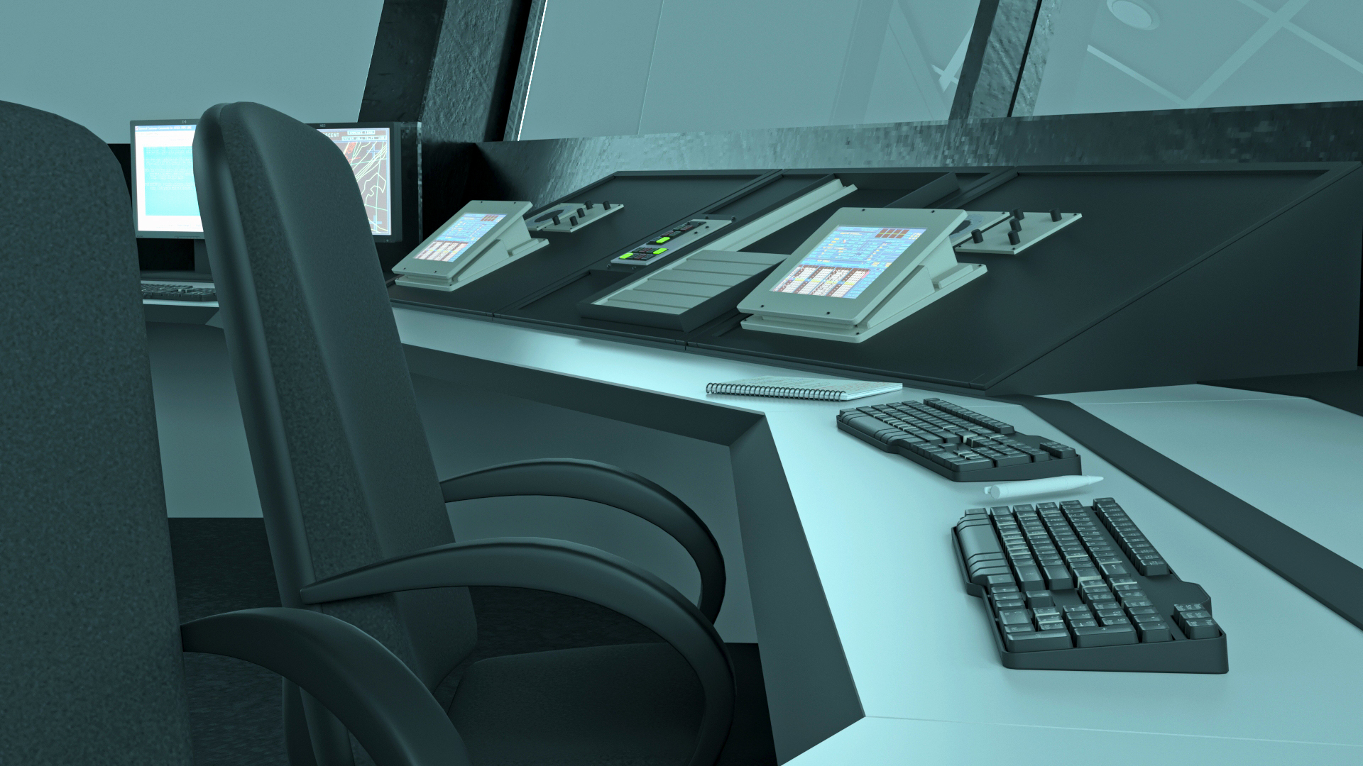 3D Control Tower Room model