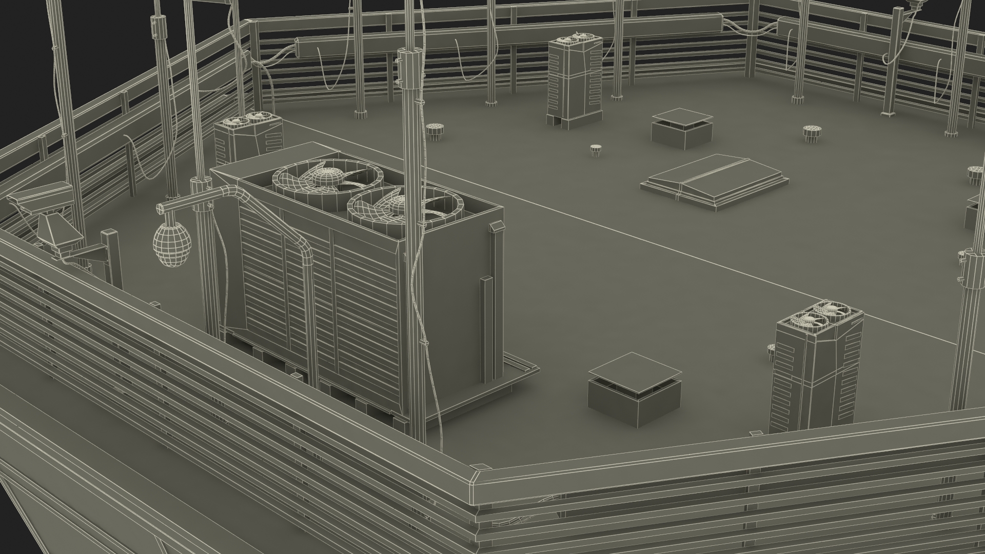 3D Control Tower Room model