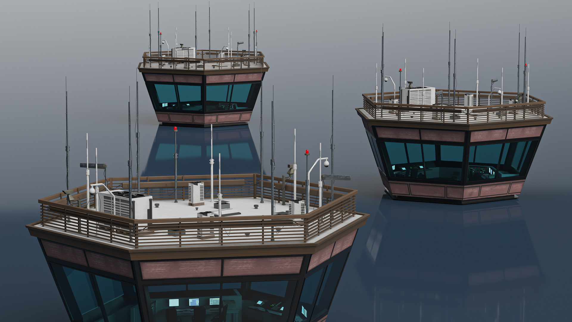 3D Control Tower Room model