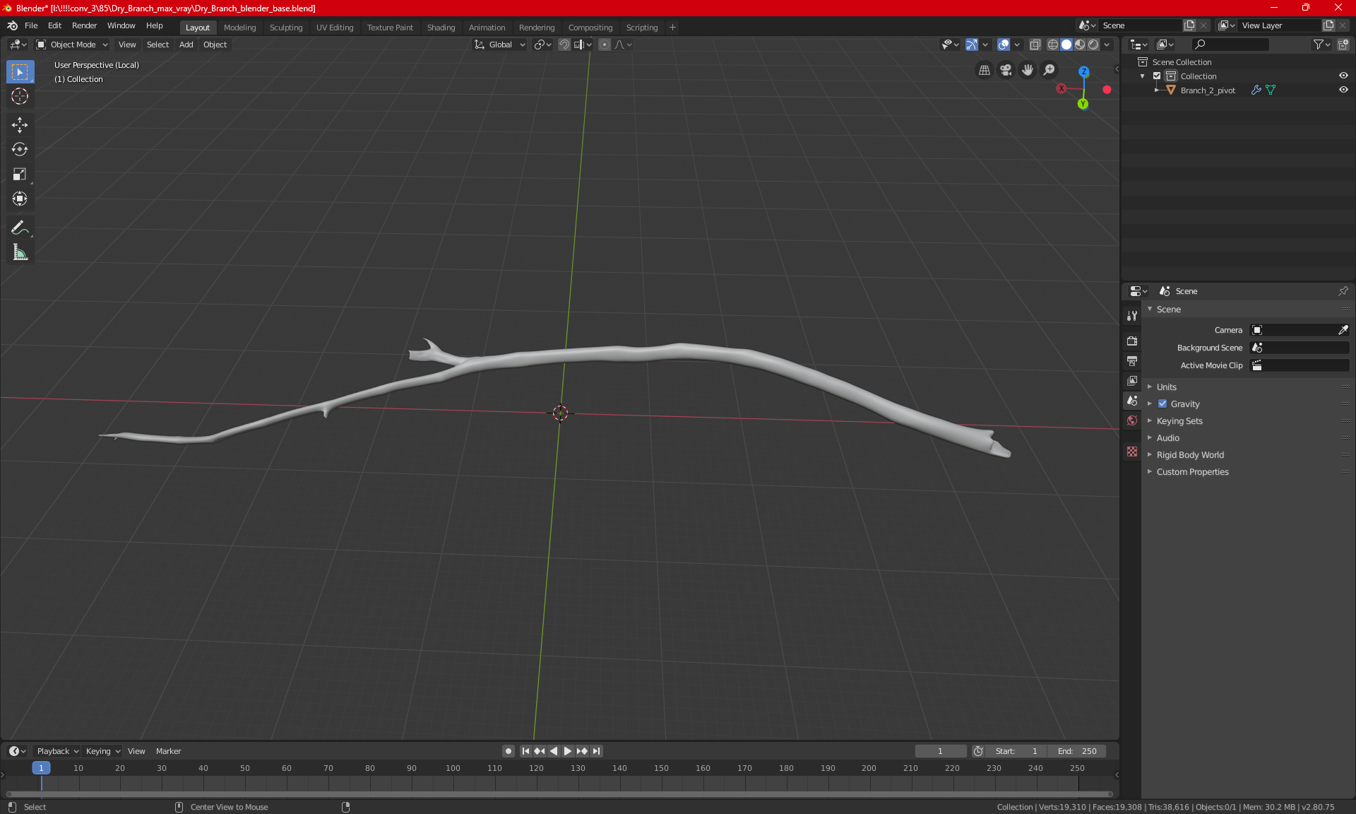 3D model Dry Branch