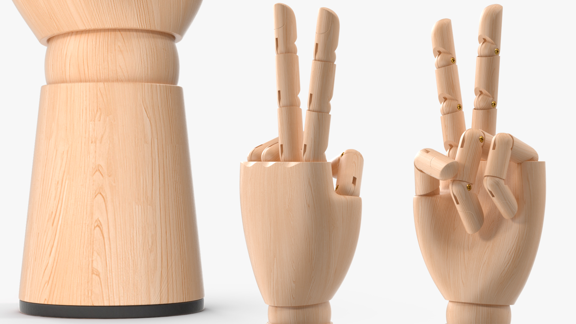 Mannequin Hand for Drawing Peace Pose 3D