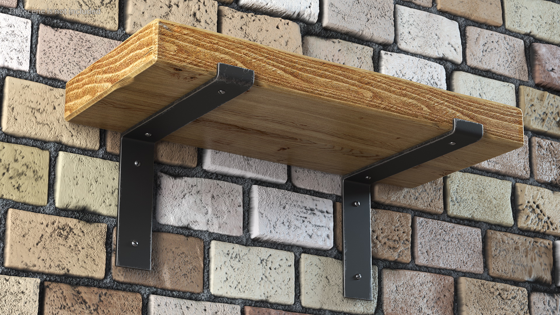 3D Wooden Shelf Small model