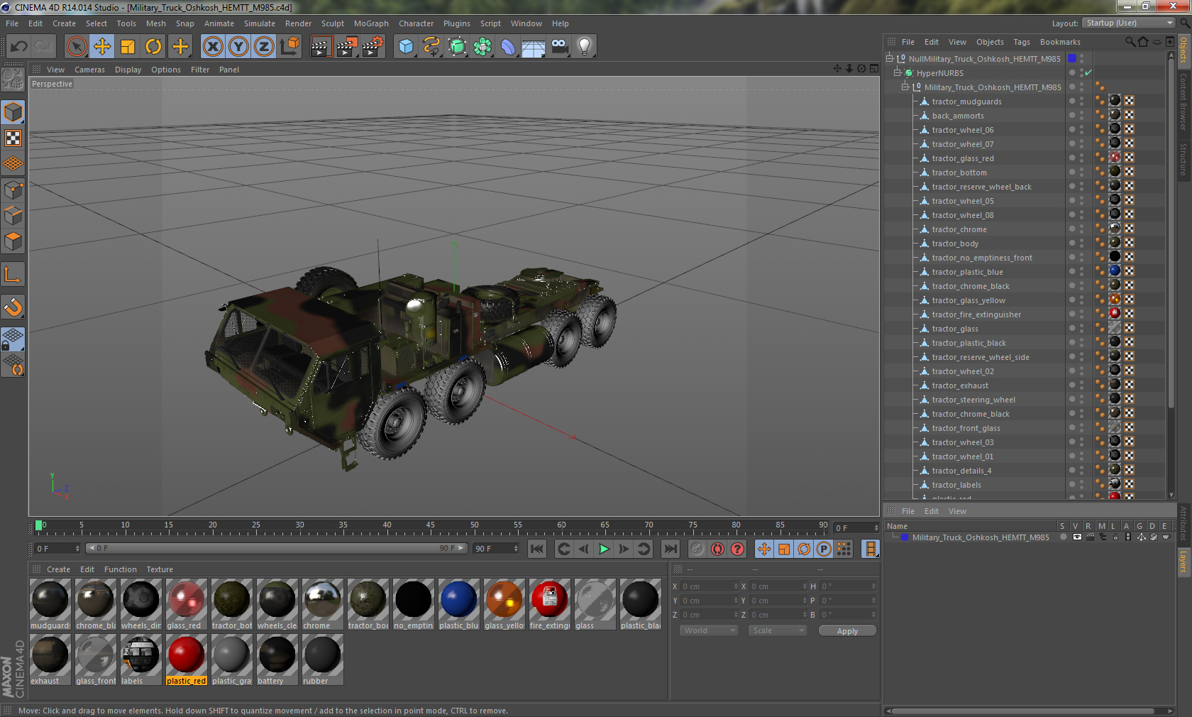 3D Military Truck Oshkosh HEMTT M985 model