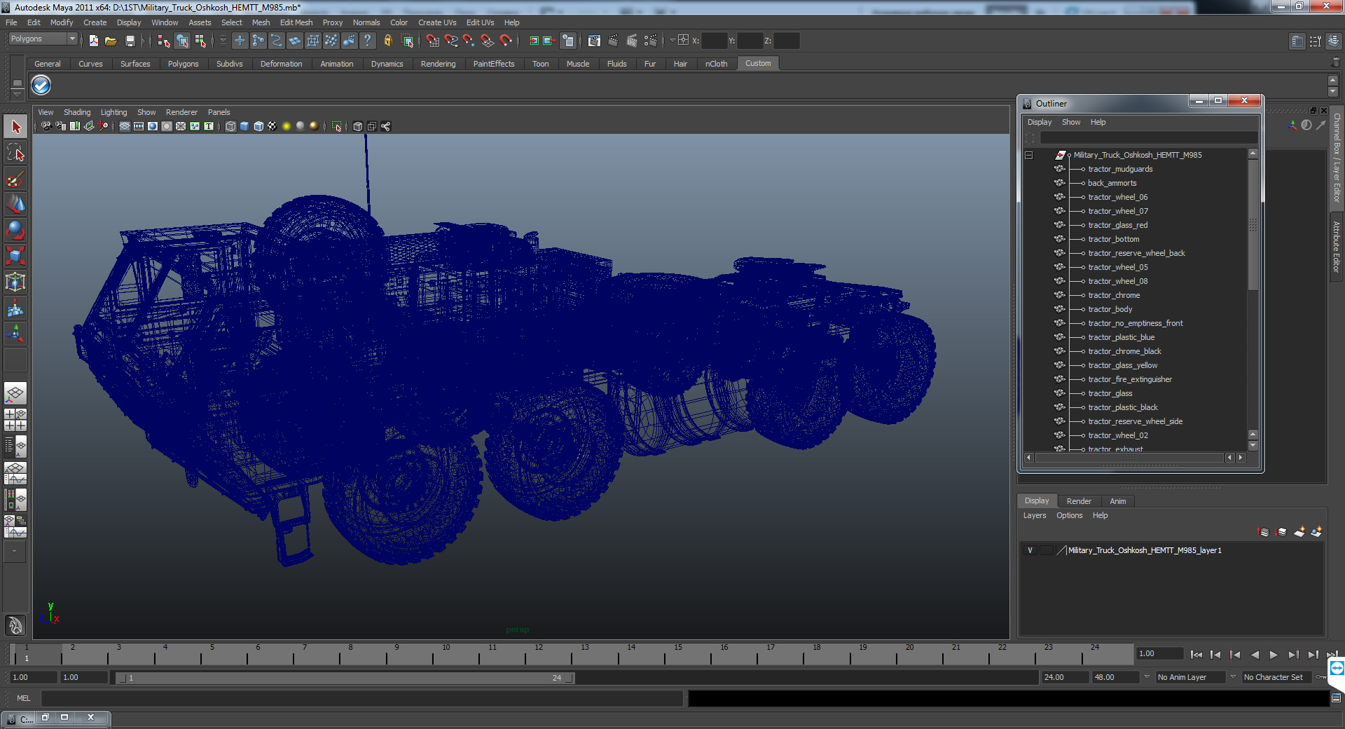 3D Military Truck Oshkosh HEMTT M985 model