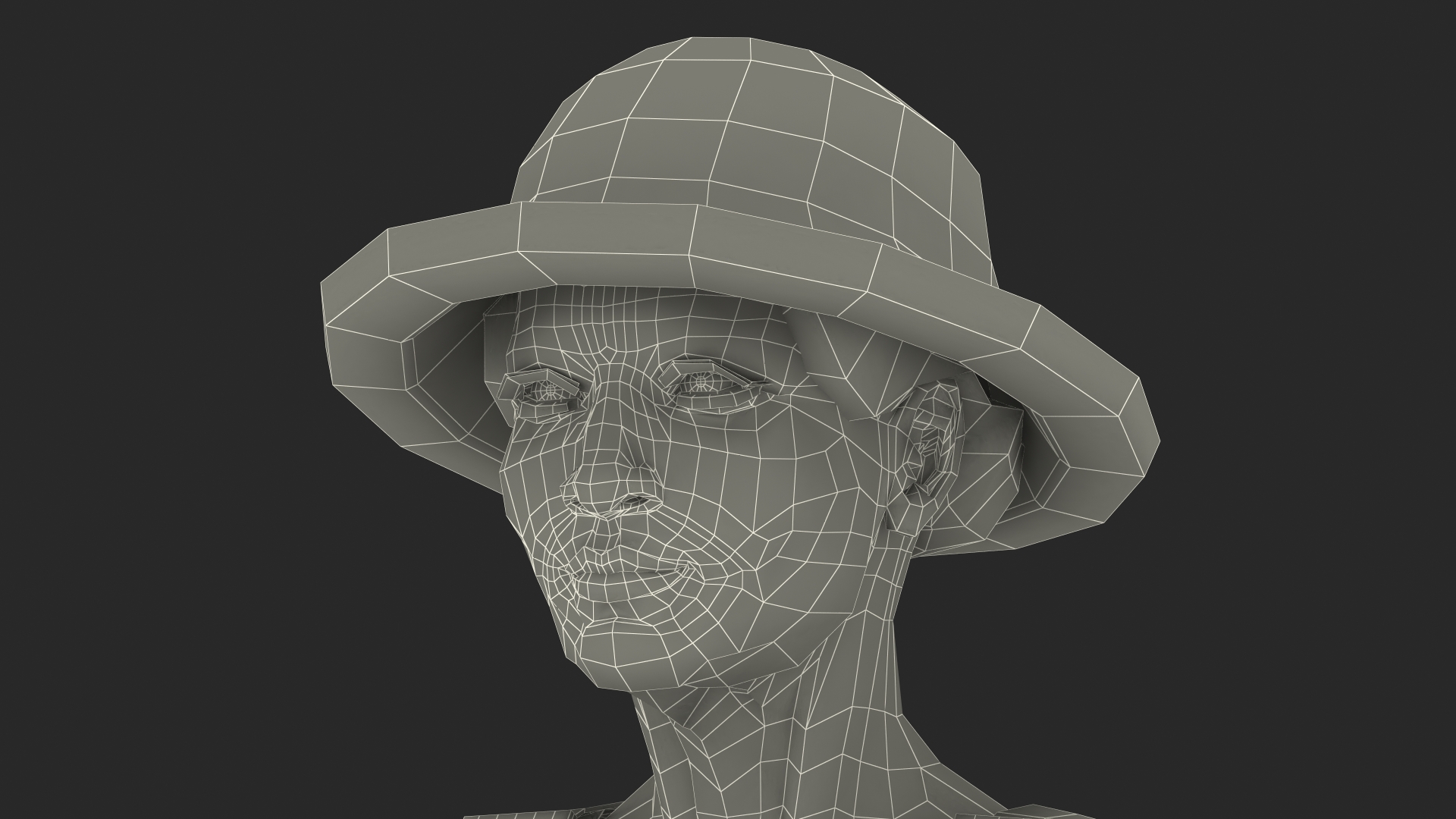 3D Chinese Elderly Woman Gardener Style A-Pose model