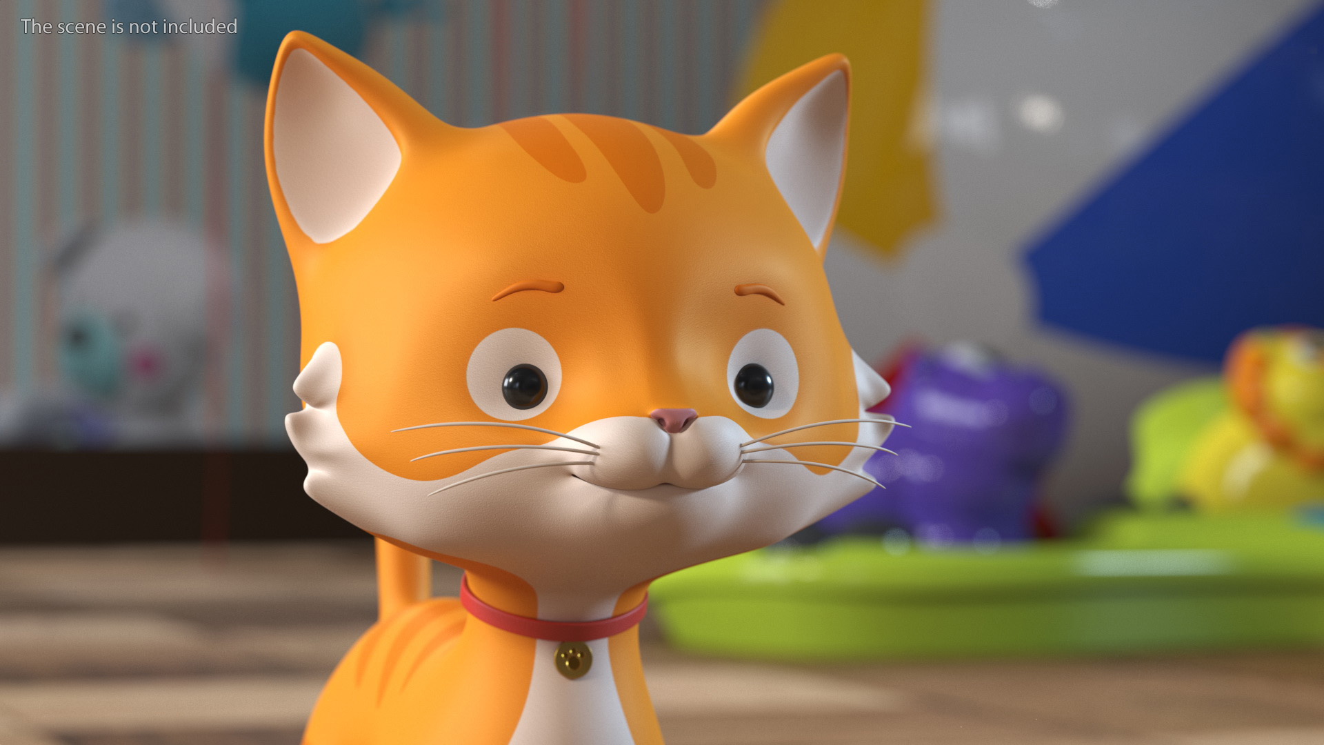 Funny and Cute Cartoon Cat Rigged for Maya 3D