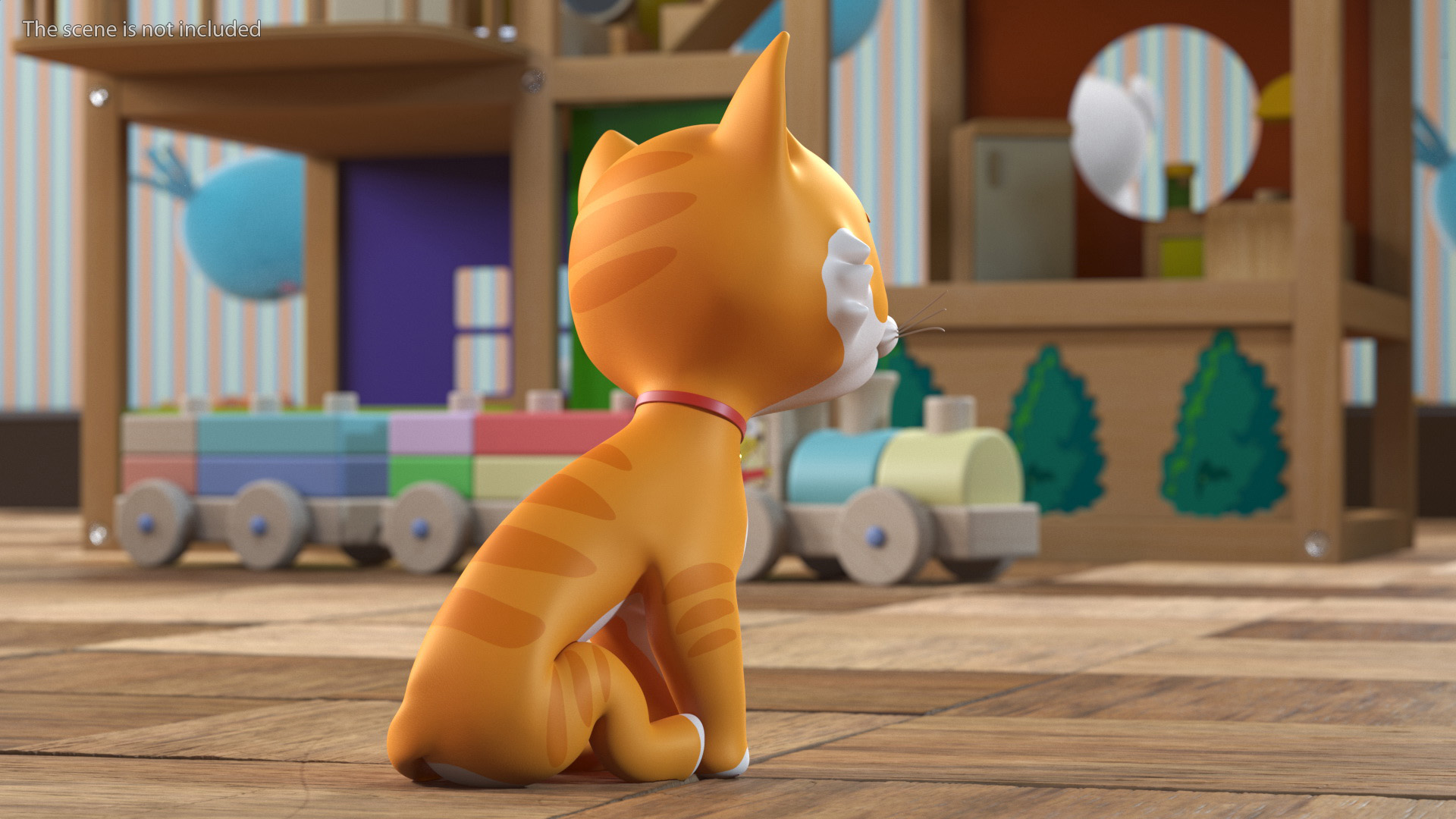 Funny and Cute Cartoon Cat Rigged for Maya 3D