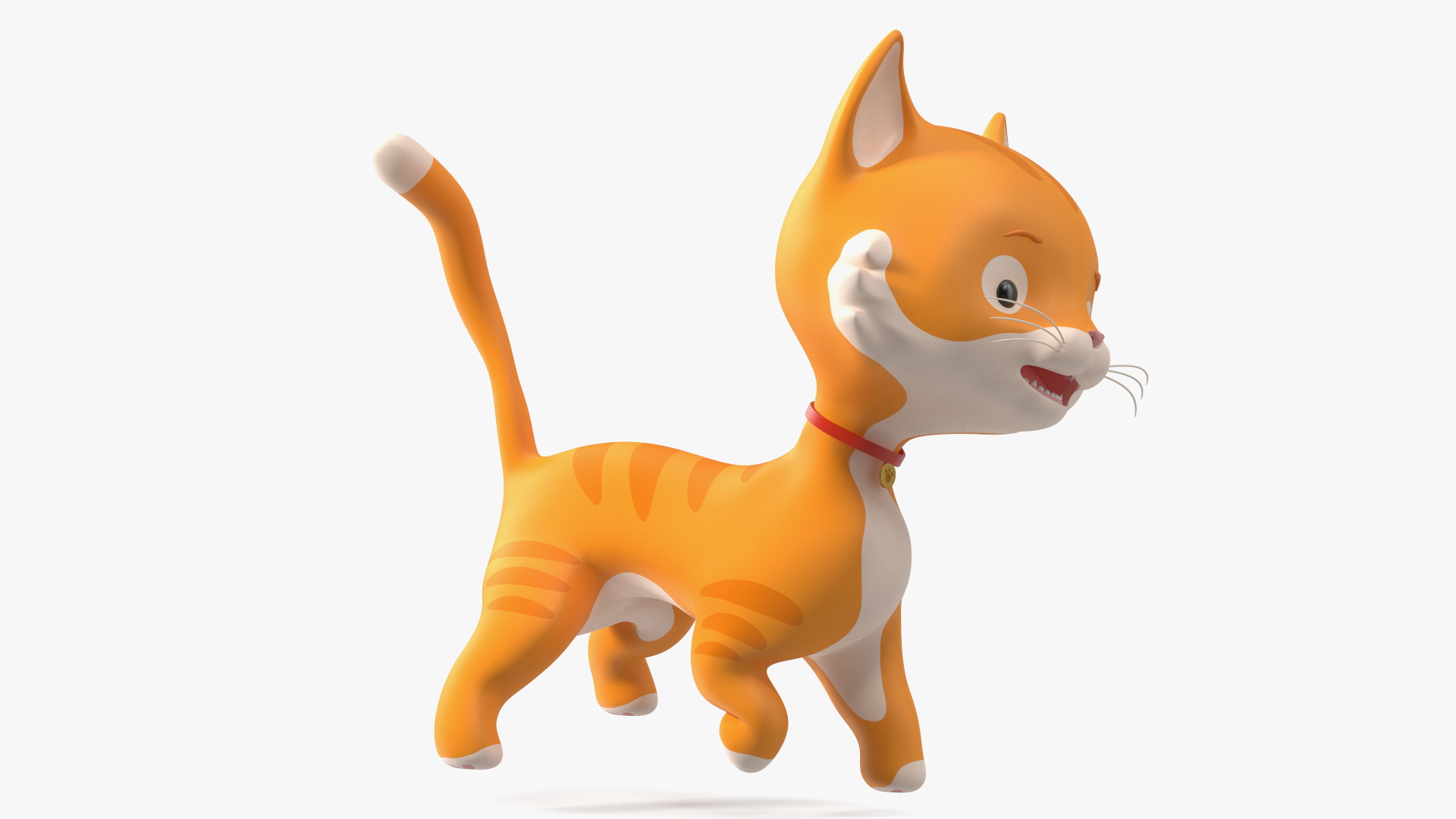 Funny and Cute Cartoon Cat Rigged for Maya 3D