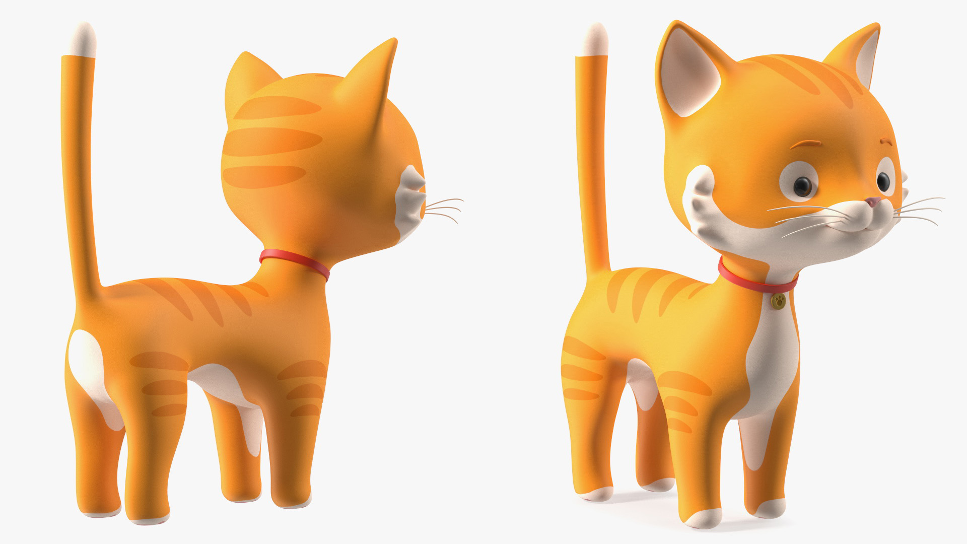 Funny and Cute Cartoon Cat Rigged for Maya 3D