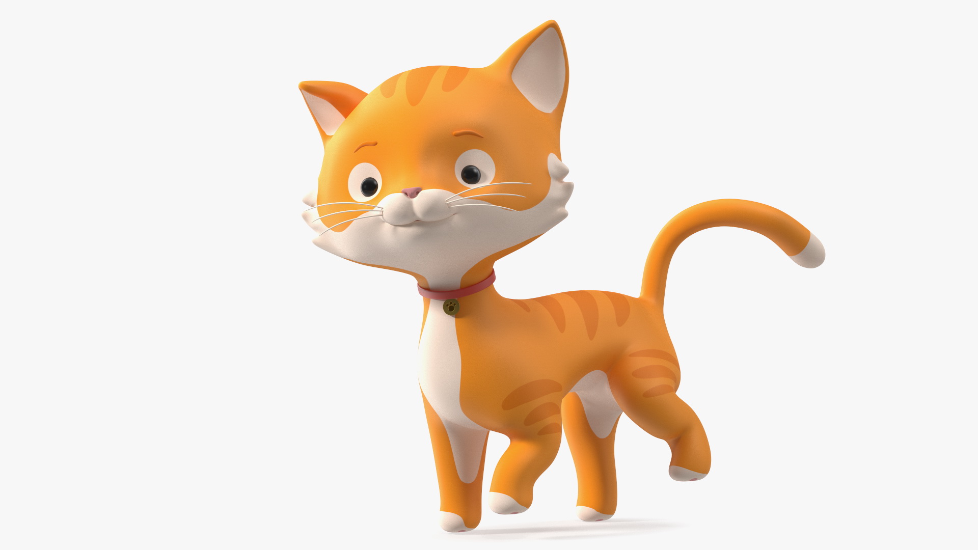 Funny and Cute Cartoon Cat Rigged for Maya 3D