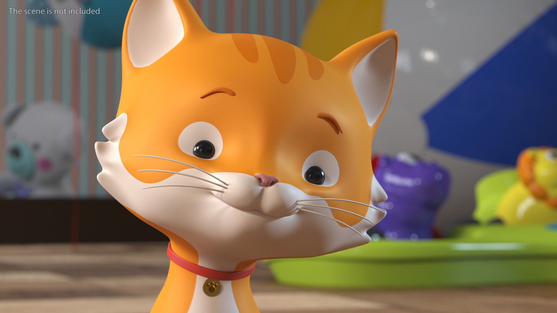 Funny and Cute Cartoon Cat Rigged for Maya 3D