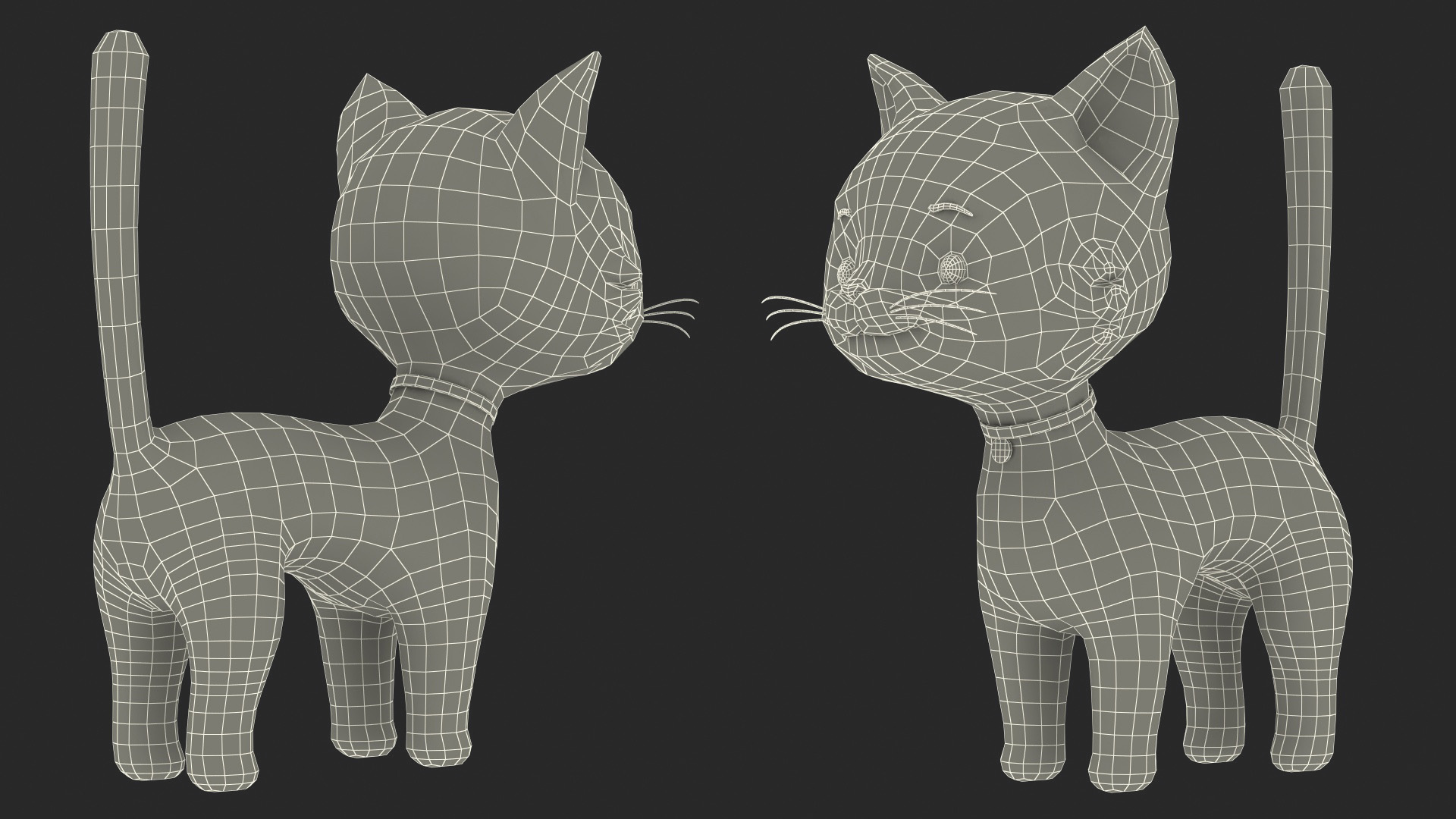 Funny and Cute Cartoon Cat Rigged for Maya 3D