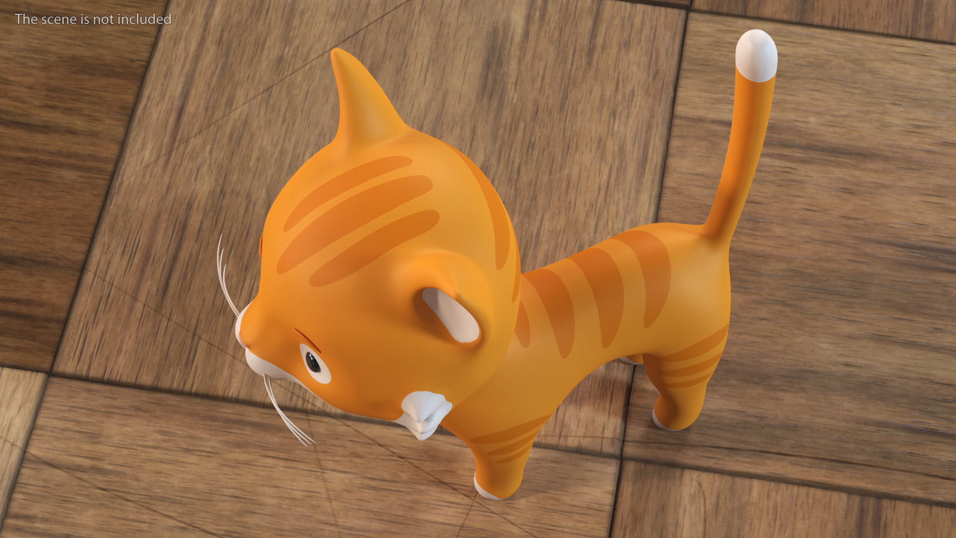 Funny and Cute Cartoon Cat Rigged for Maya 3D