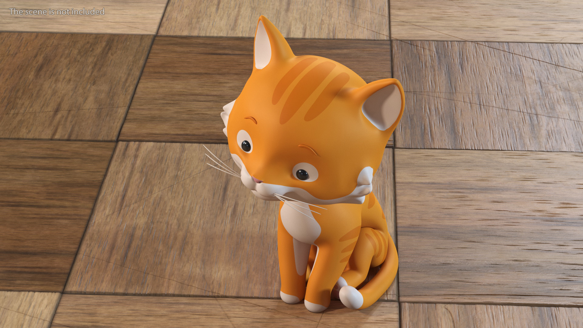 Funny and Cute Cartoon Cat Rigged for Maya 3D