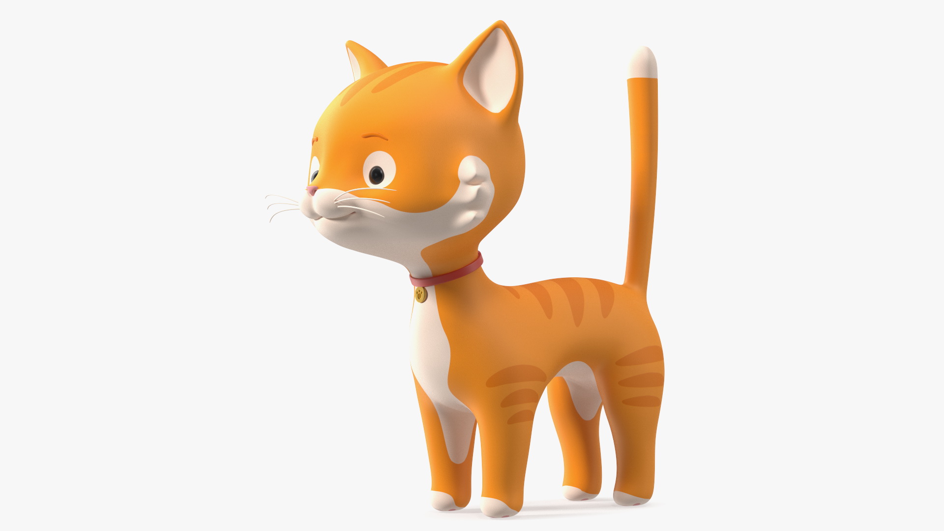 Funny and Cute Cartoon Cat Rigged for Maya 3D