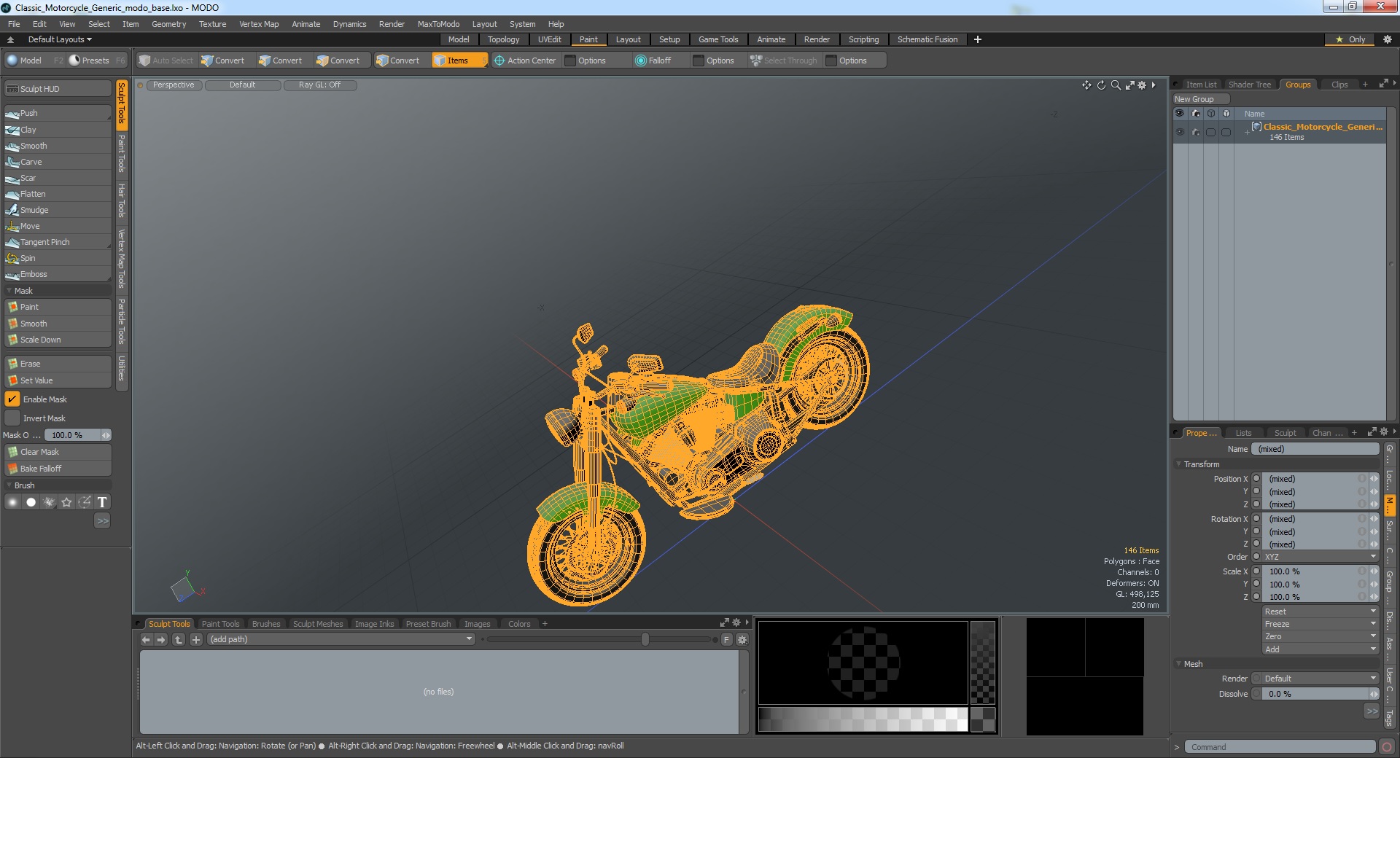3D Classic Motorcycle Generic