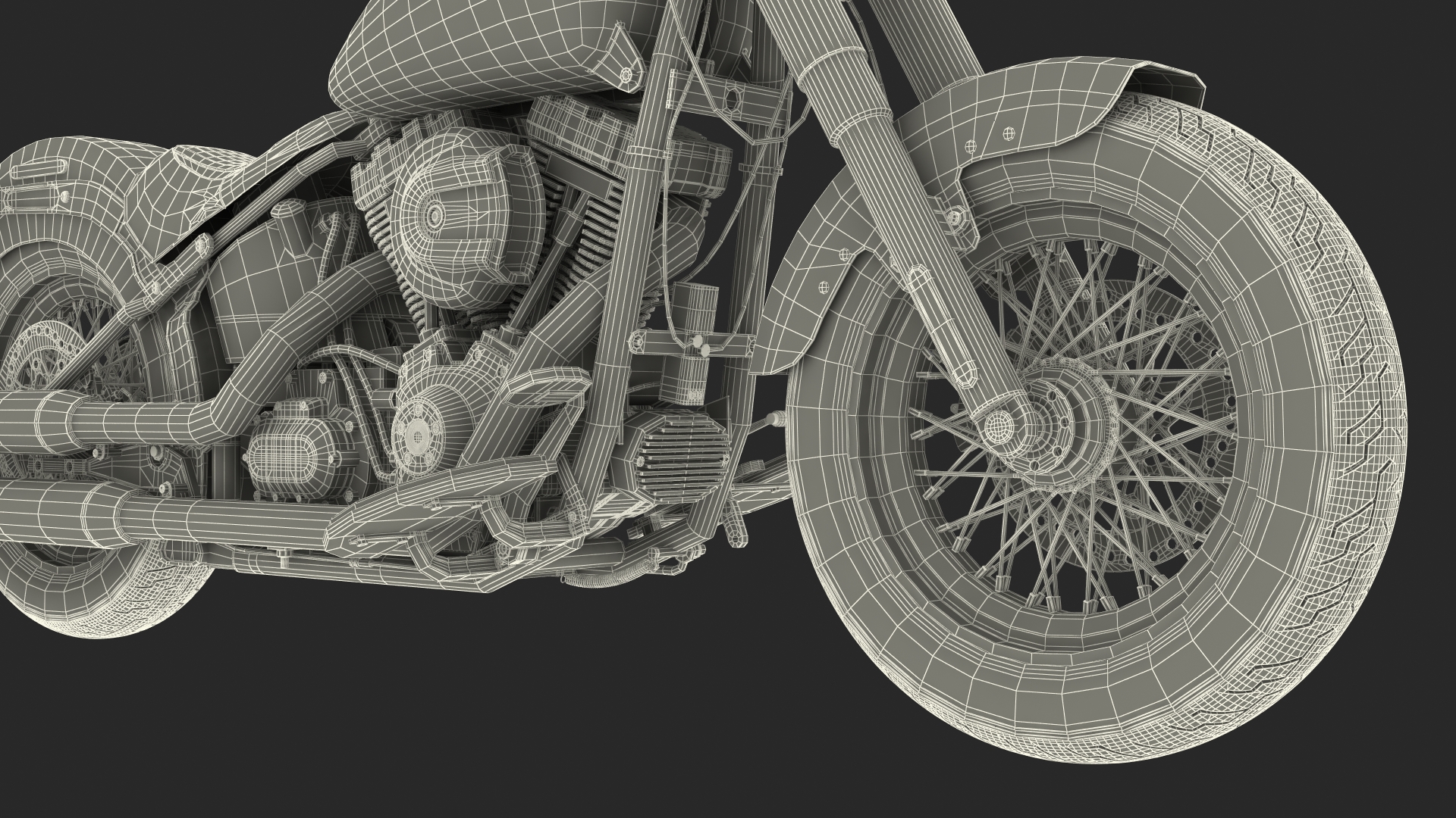 3D Classic Motorcycle Generic