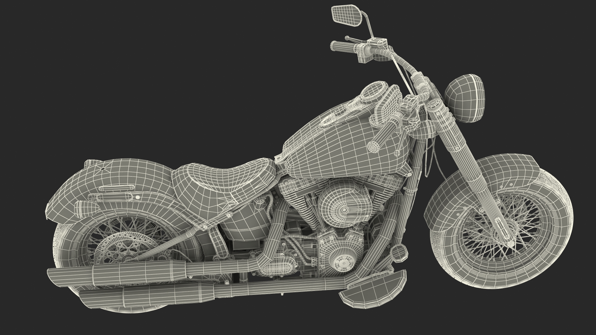 3D Classic Motorcycle Generic
