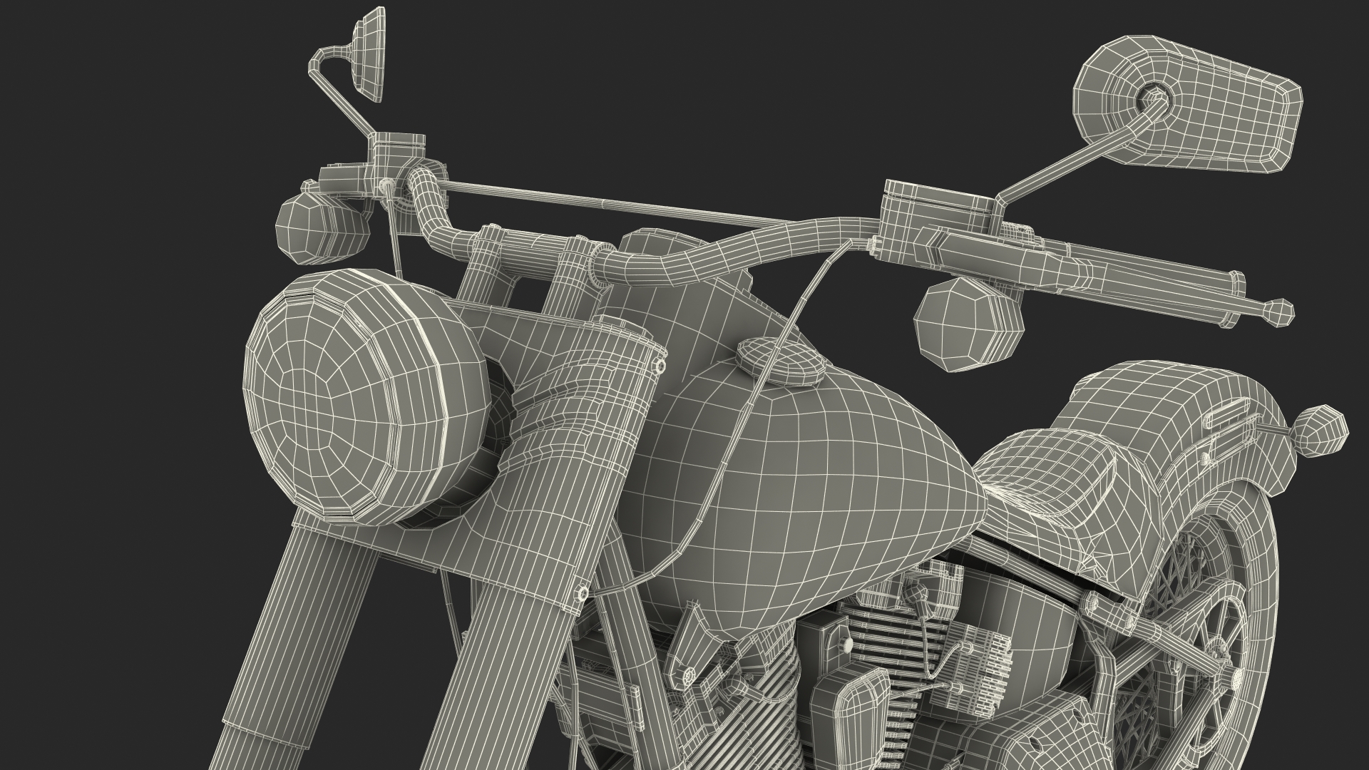 3D Classic Motorcycle Generic