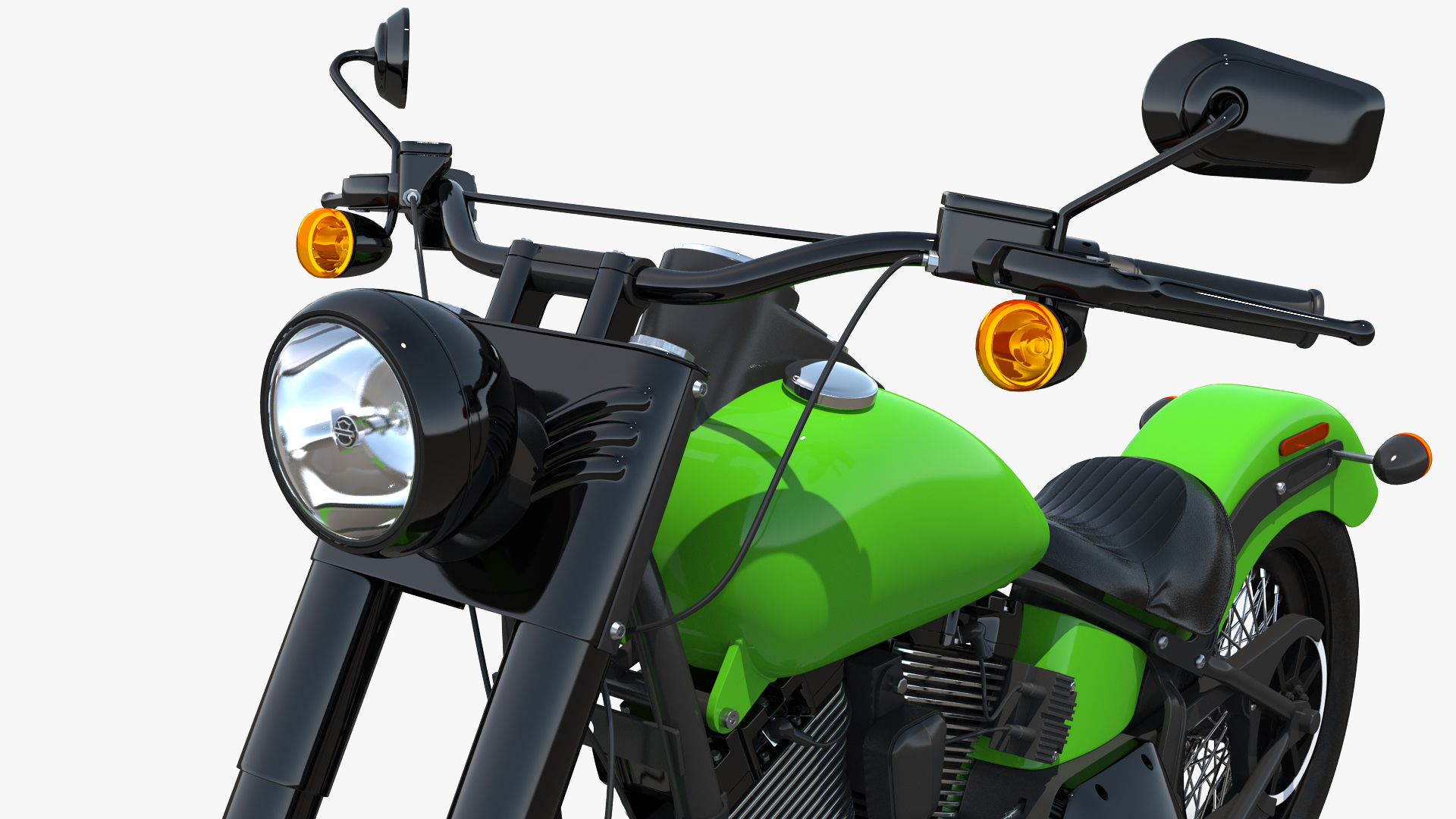 3D Classic Motorcycle Generic
