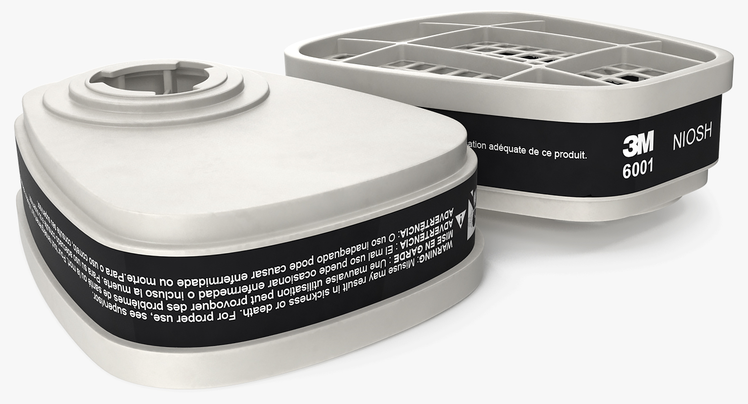 Respirator Filter Cartridge 3D