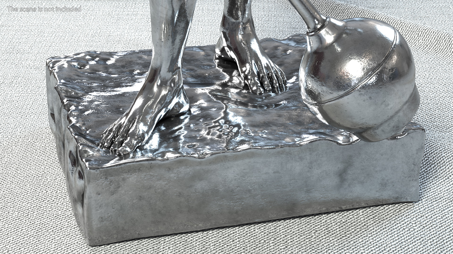 3D Bodybuilding Winner Silver Statue for 3D Print
