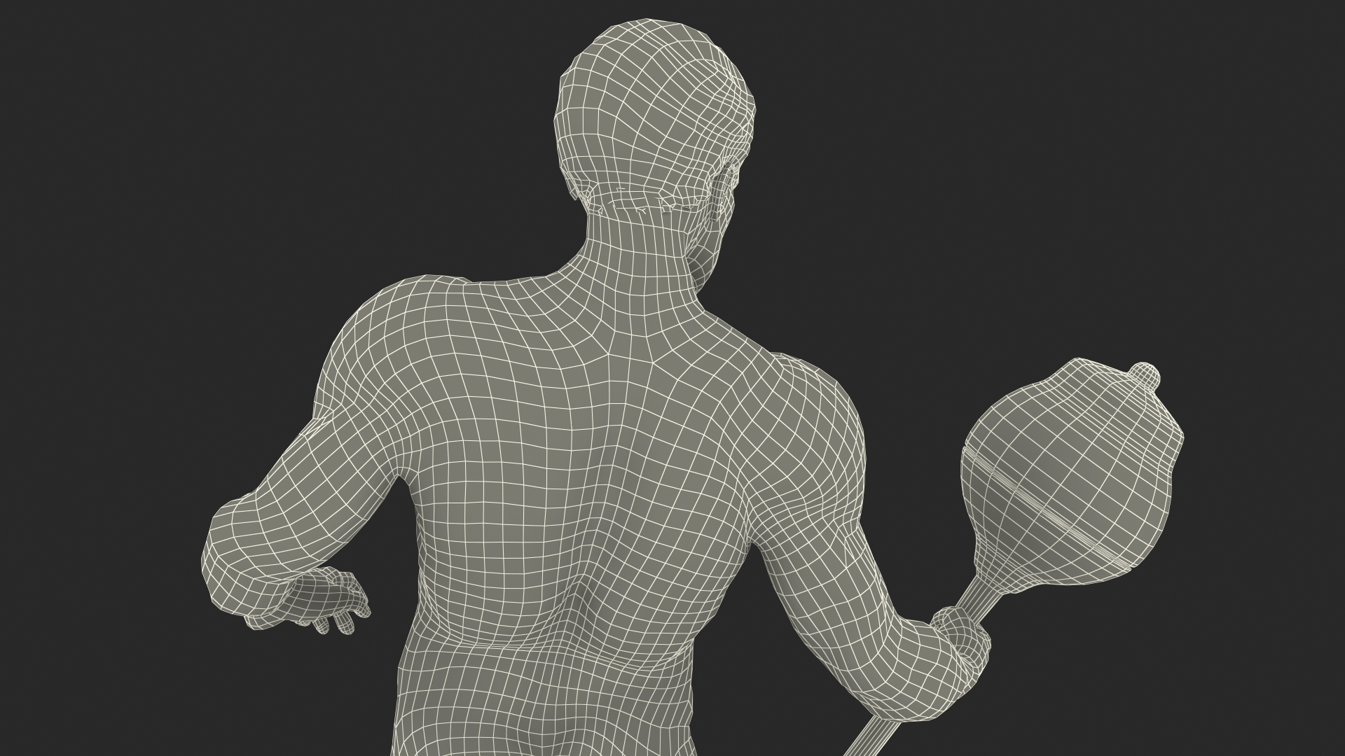 3D Bodybuilding Winner Silver Statue for 3D Print