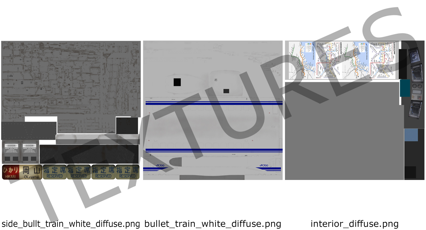 Bullet Train JR700 Locomotive Japan Railways 3D model