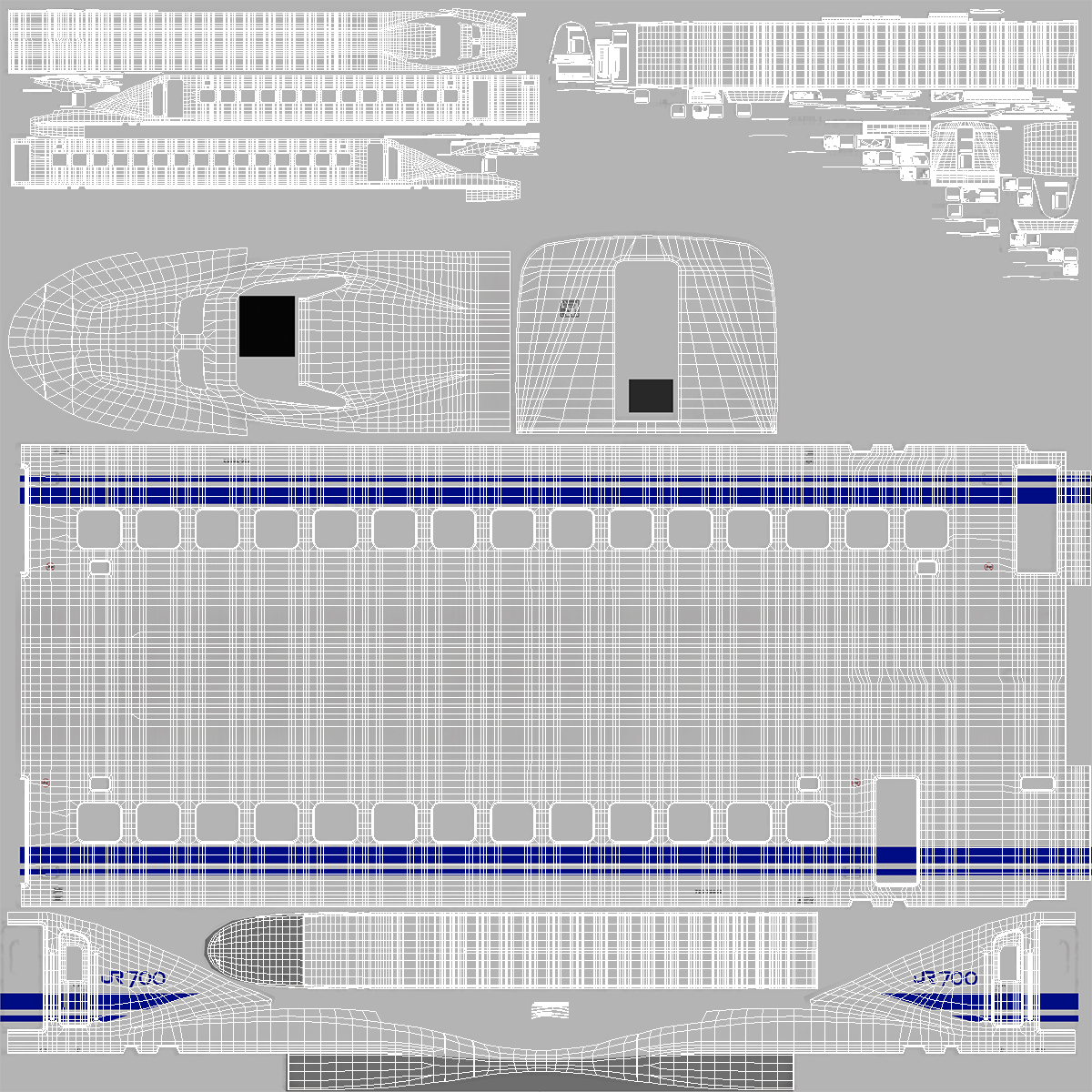 Bullet Train JR700 Locomotive Japan Railways 3D model