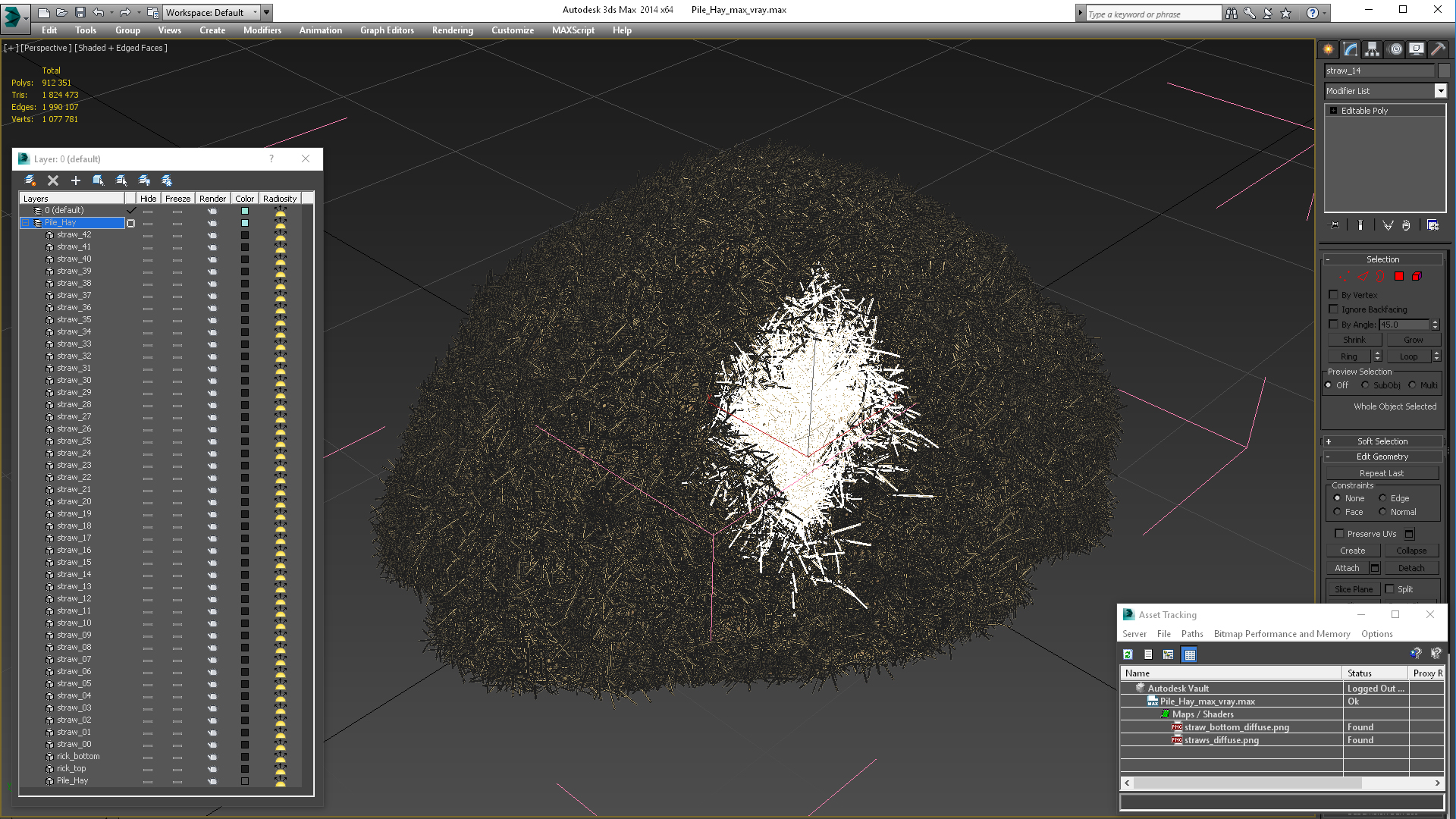 3D model Pile Hay