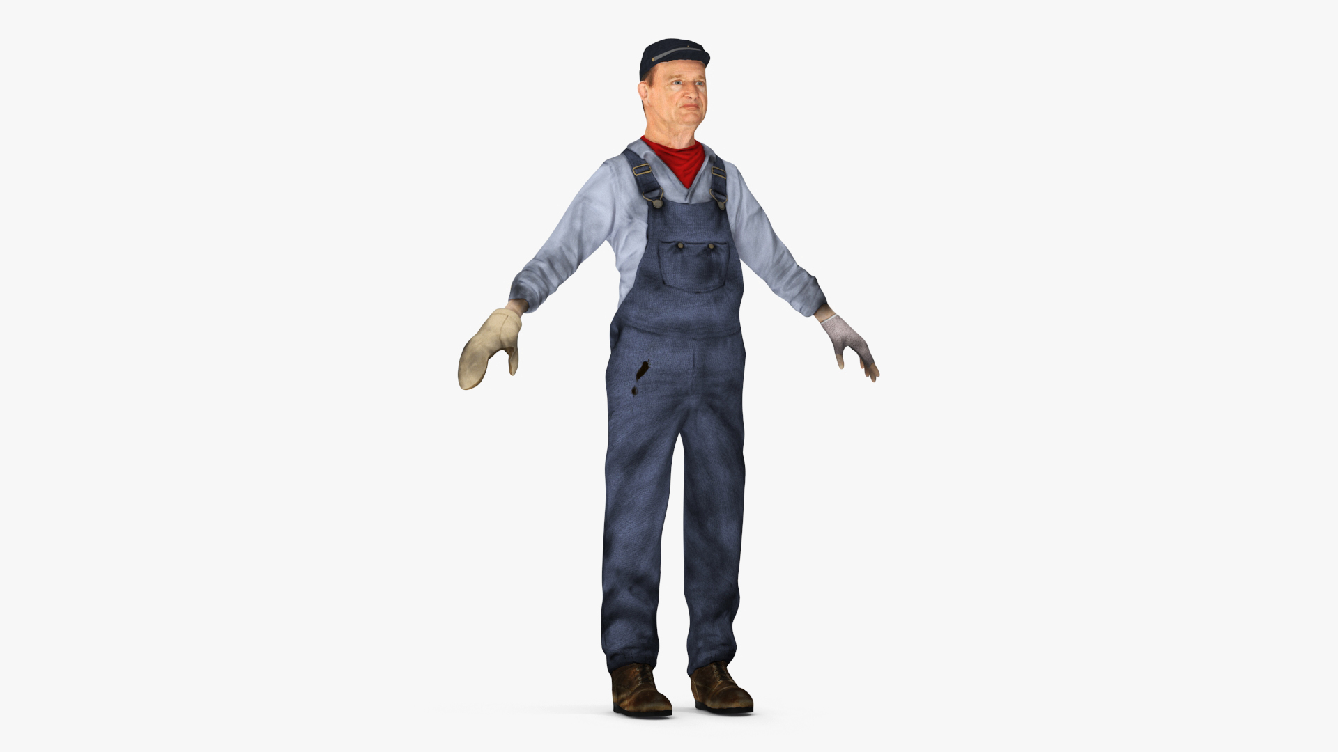 3D model Train Conductor Character