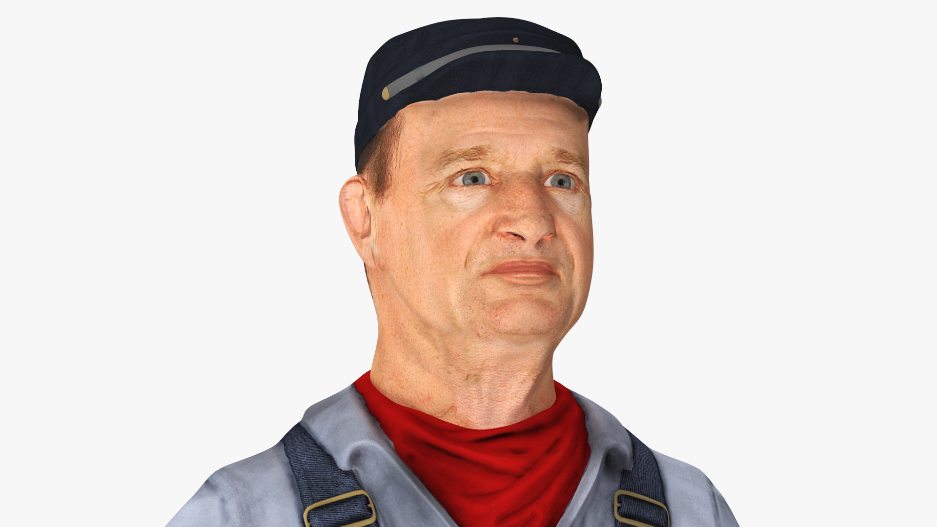 3D model Train Conductor Character