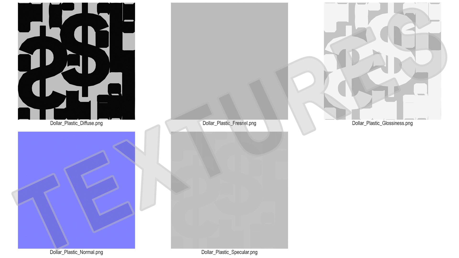 3D US Dollar Currency Symbol Plastic model