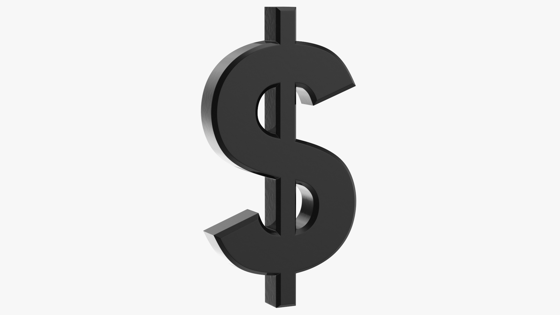 3D US Dollar Currency Symbol Plastic model