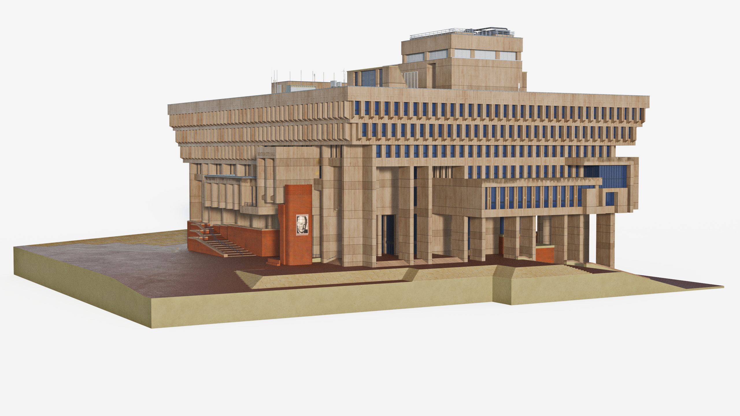 3D Boston City Hall