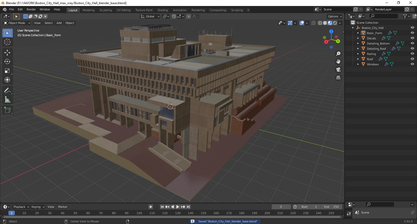 3D Boston City Hall
