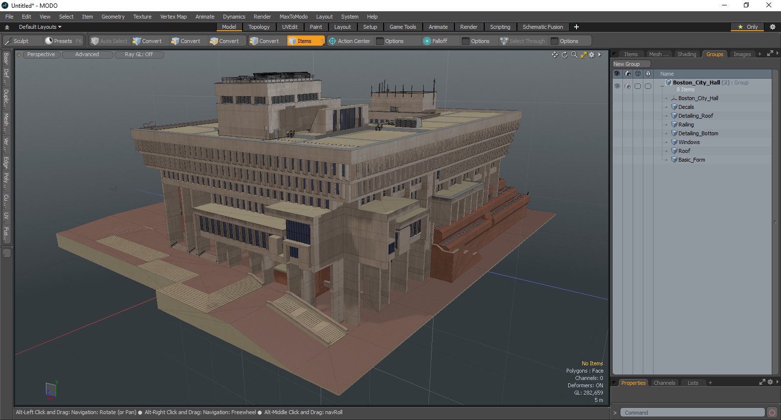 3D Boston City Hall